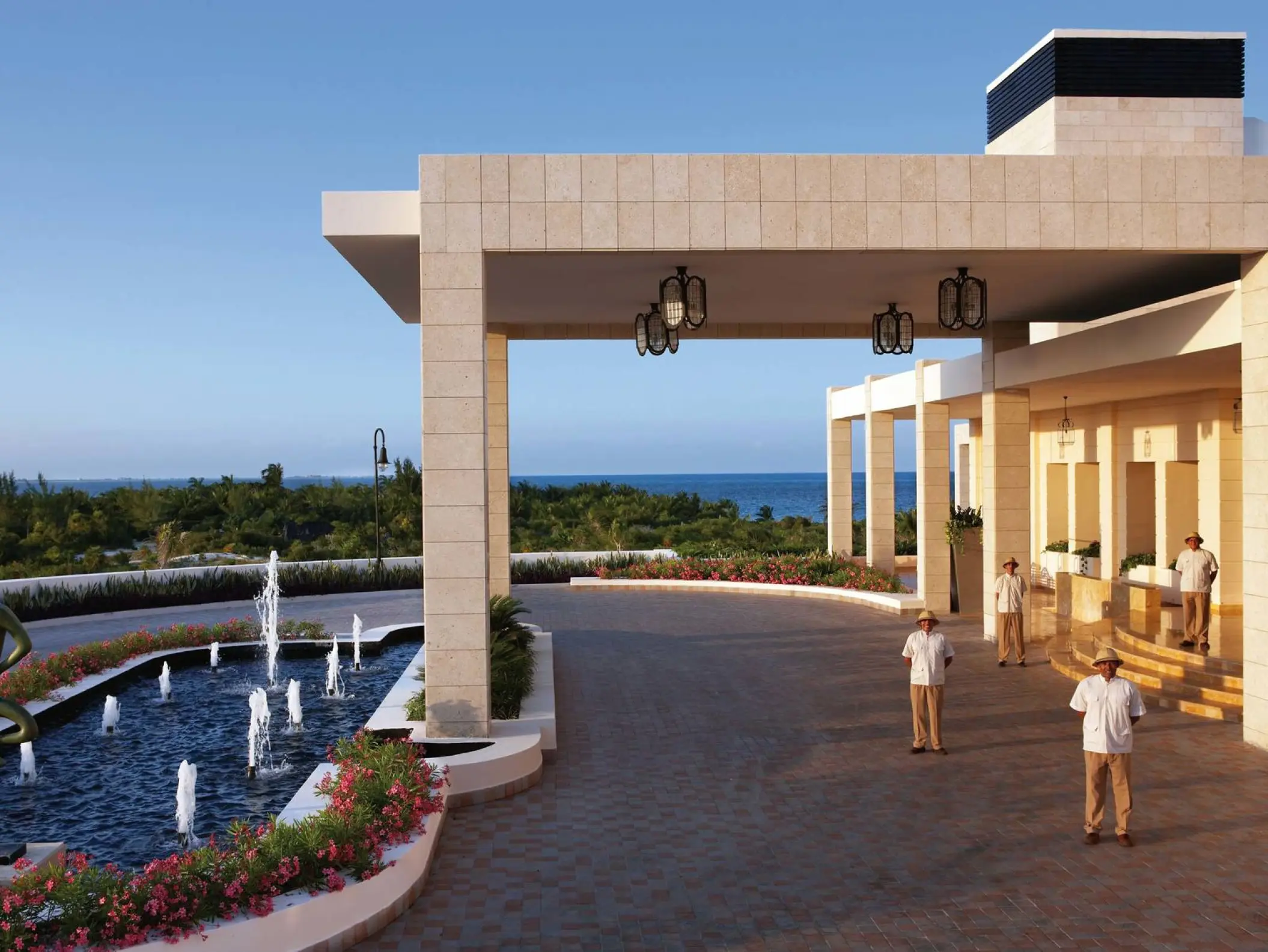 Main entrance and fountain at Excellence Playa Mujeres, Cancun