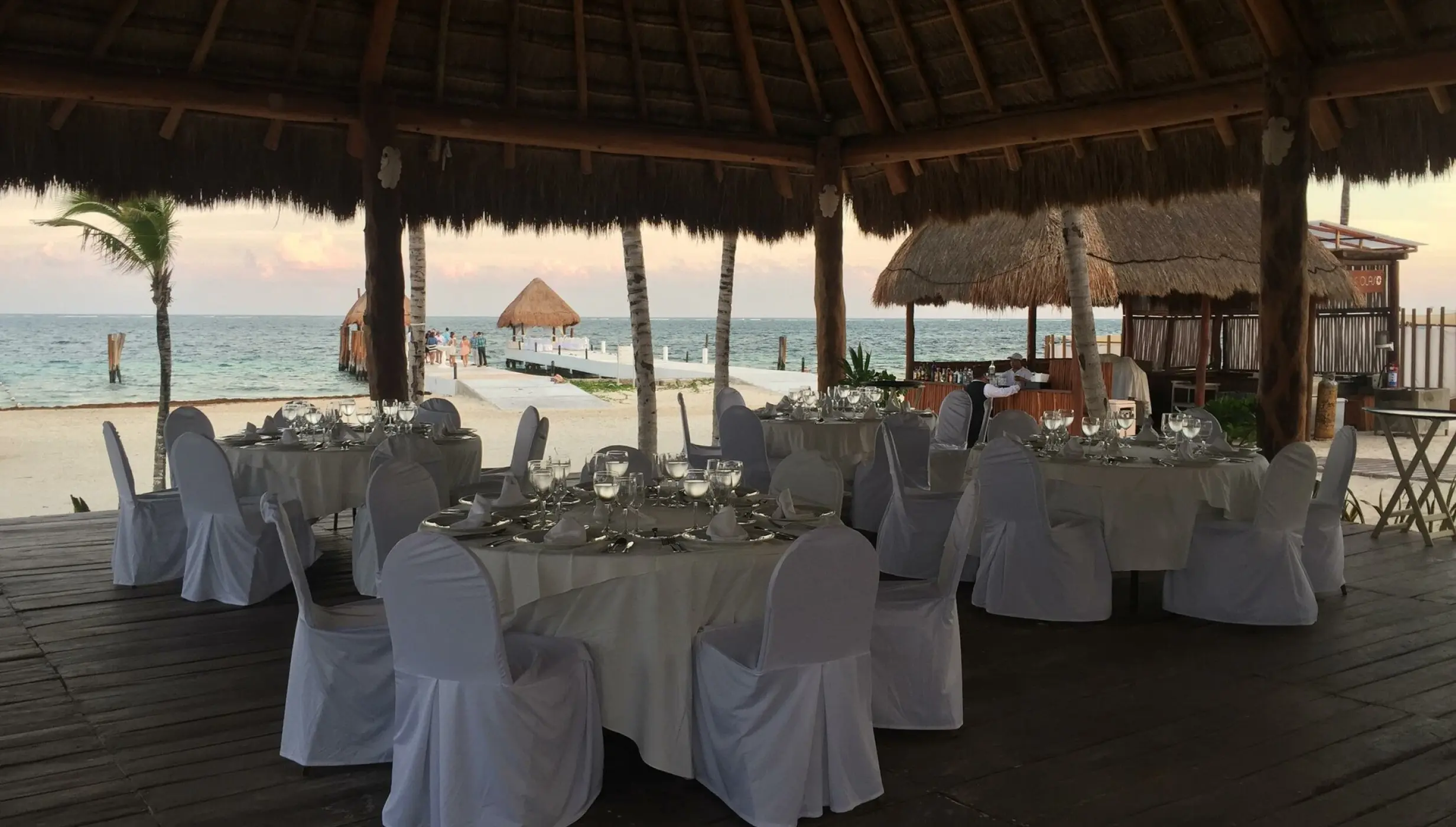 Dinner reception in las olas venue at Excellence riviera cancun