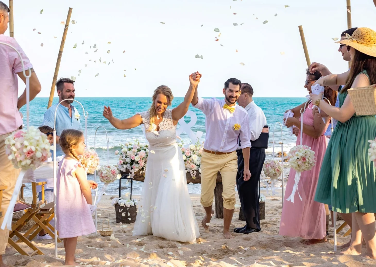 family-friendly wedding on the beach