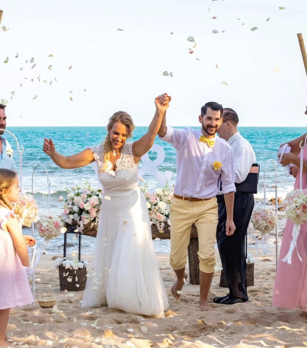 family-friendly wedding on the beach