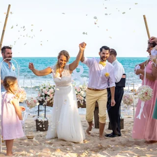 family-friendly wedding on the beach