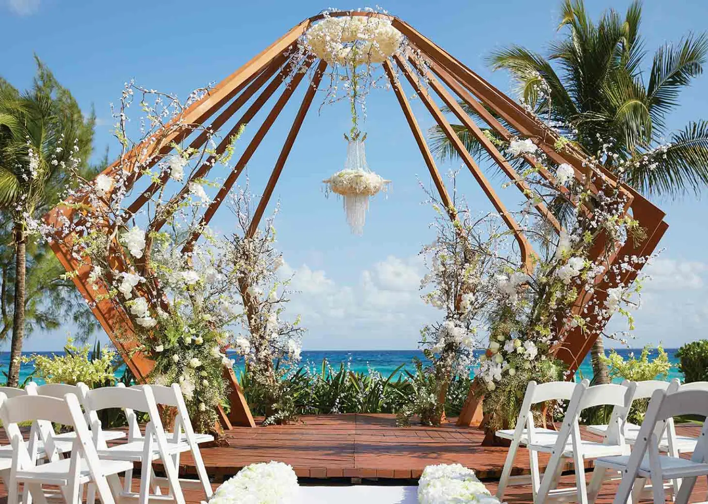 The Fives Beach Hotel & Residences beachfront gazebo wedding venue