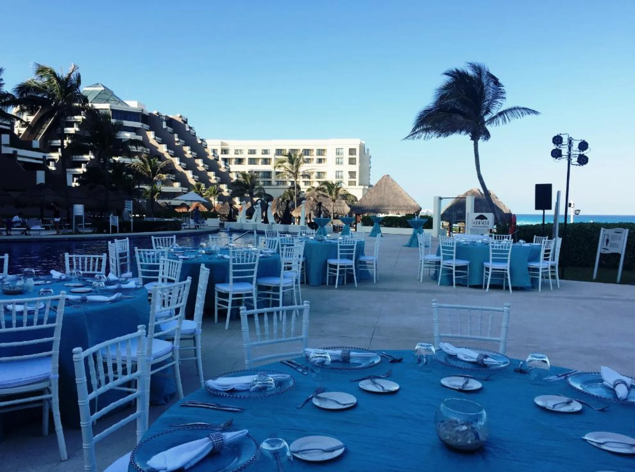 Dinner reception on the fuego terrace at Paradisus Cancun
