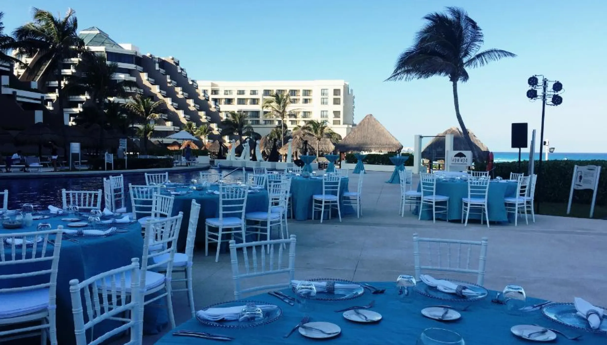 Dinner reception on the fuego terrace at Paradisus Cancun