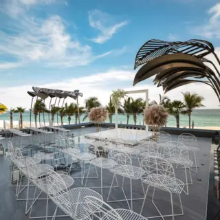 Rooftop terrace wedding ceremony at Garza Blanca Los Cabos, Cabo San Lucas