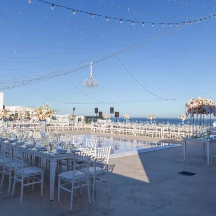 Dinner reception decor at Garza Blanca Resort & Spa Los Cabos