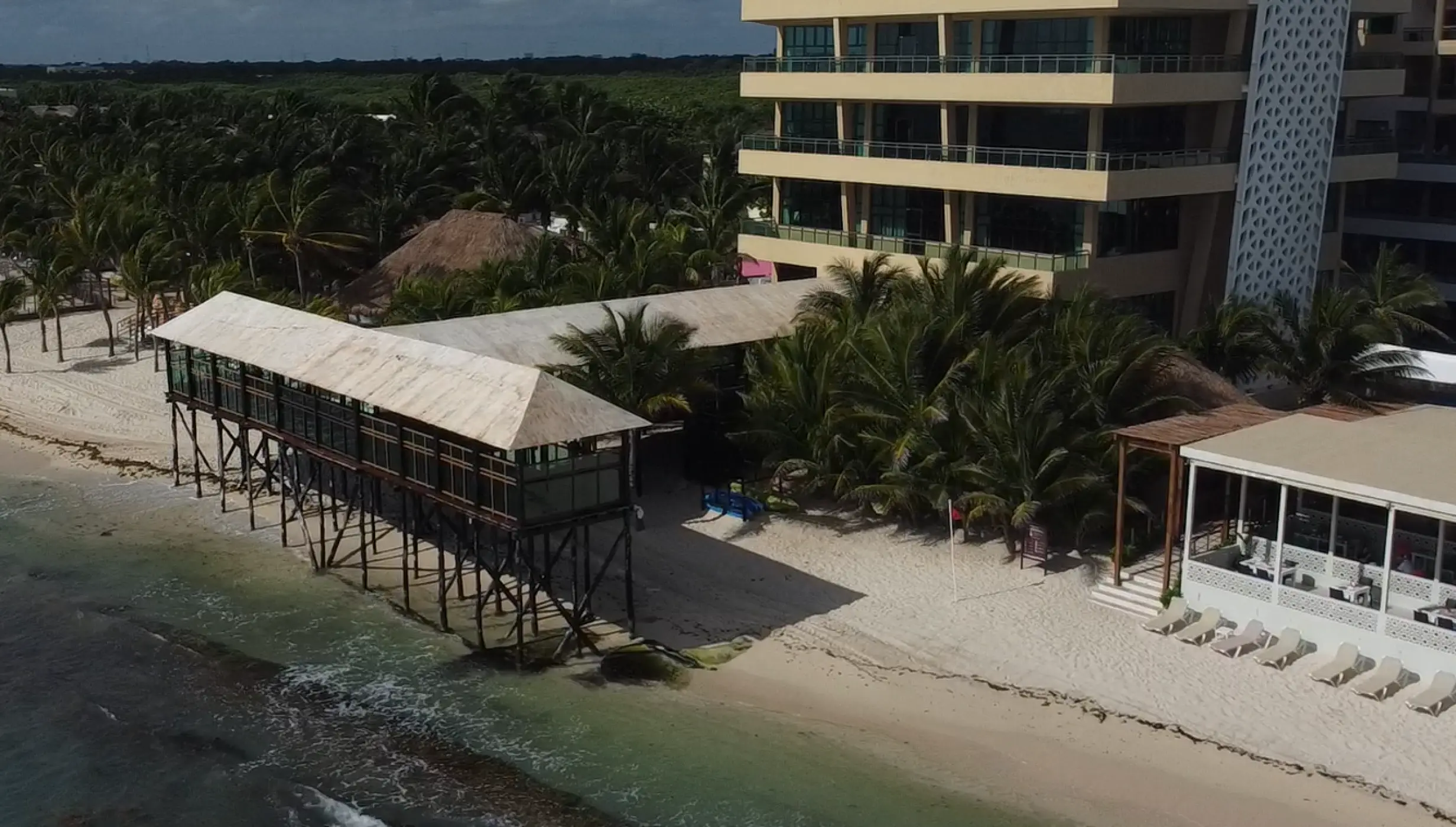 Generations Riviera Maya resort pier deck wedding reception area
