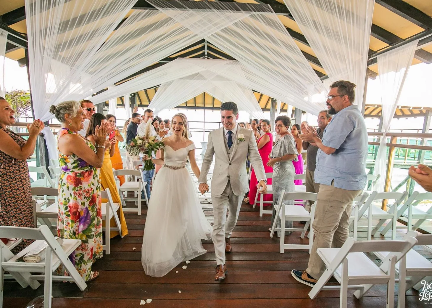 Generations Riviera Maya resort pier deck wedding reception area
