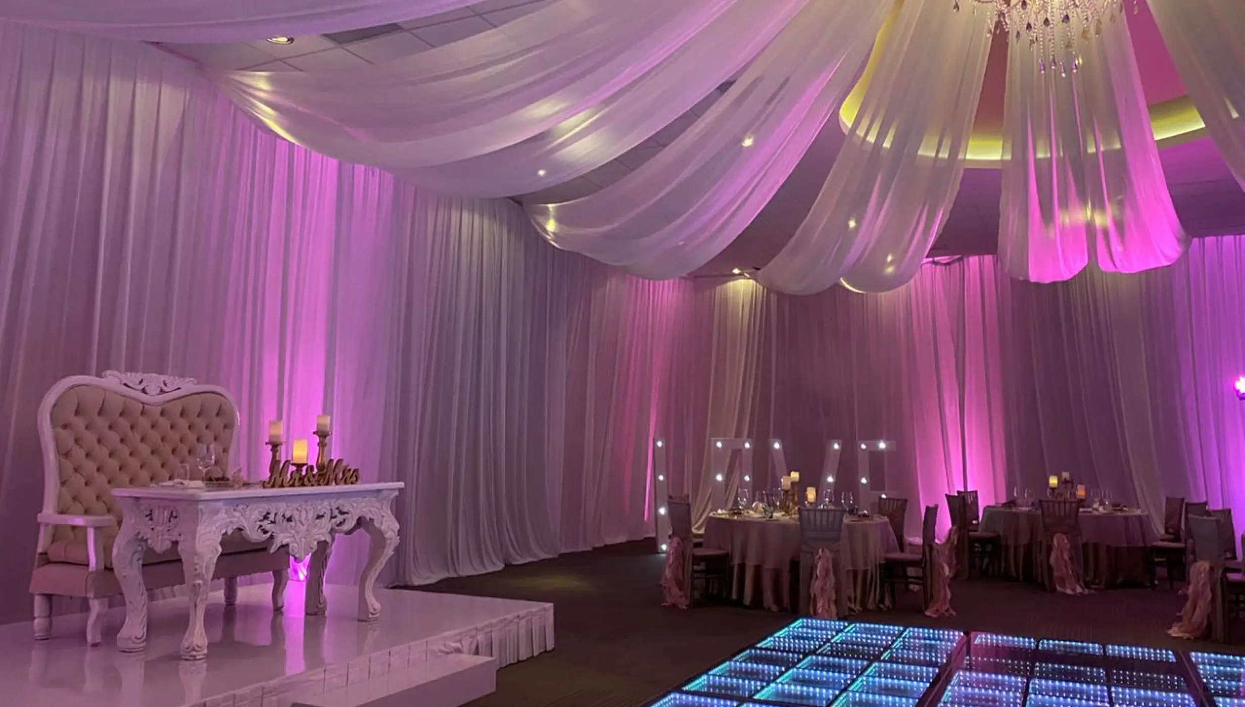Dinner reception in Ballroom GRM Venue at Generations Riviera Maya Resort