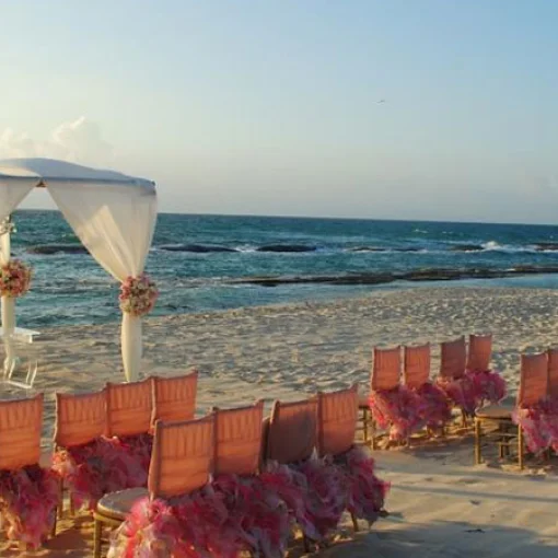 Ceremony in beach gazebo at Generations Riviera Maya resort
