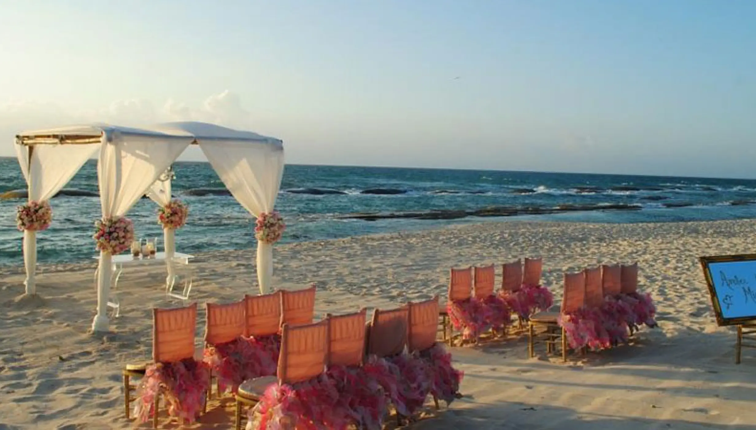 Ceremony in beach gazebo at Generations Riviera Maya resort