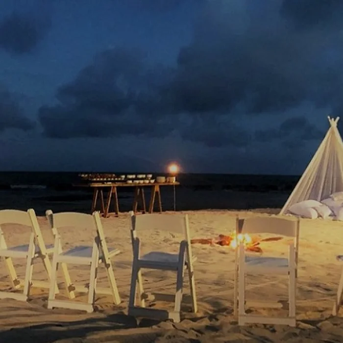 Generations Riviera Maya resort beach wedding reception area