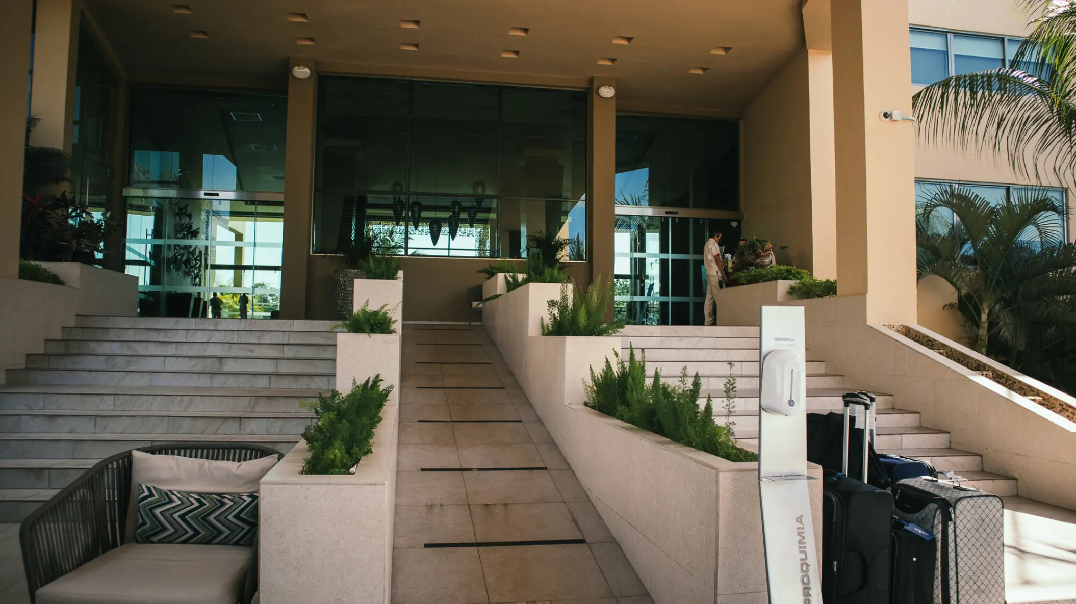 Grand entrance stairs and luggage area at Generations Riviera Maya, Riviera Maya