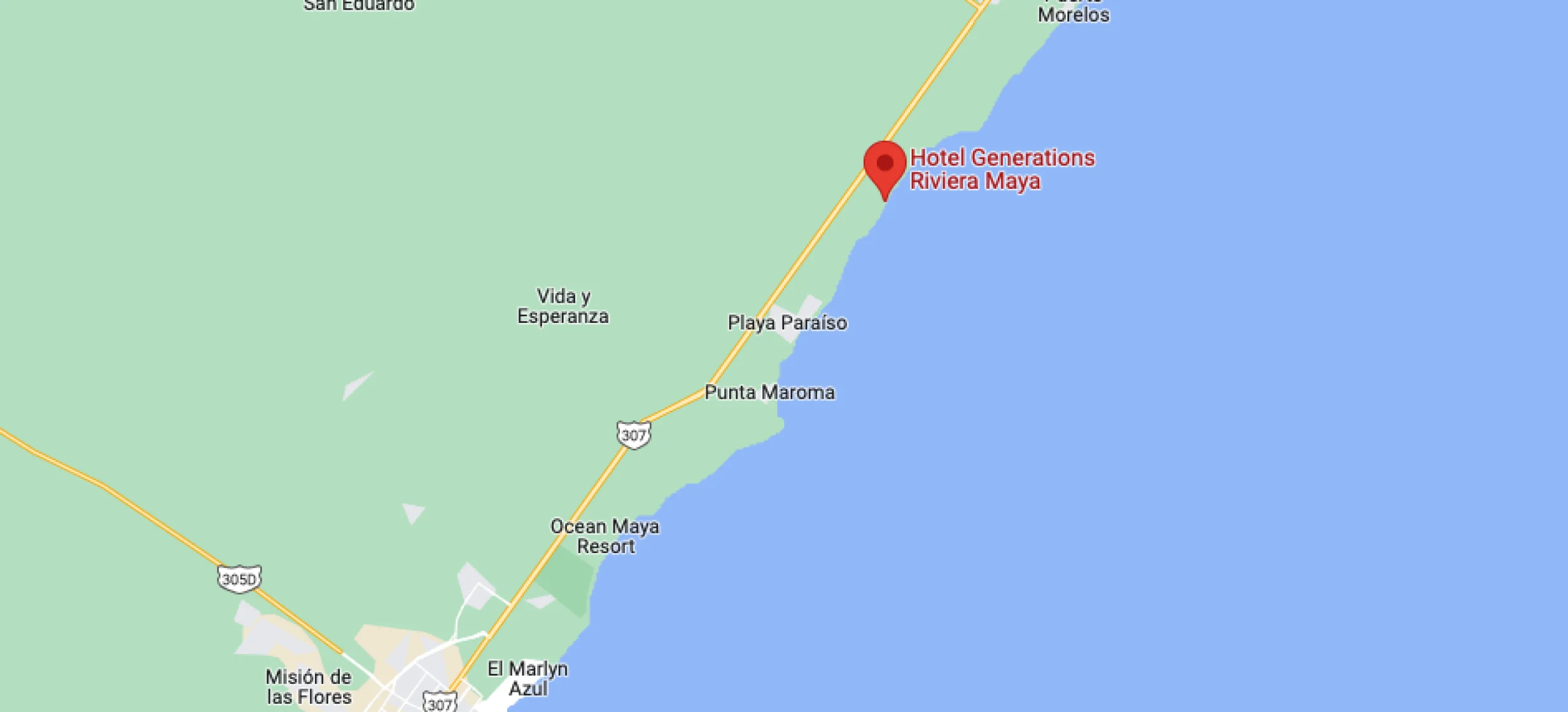 Google maps of generations riviera maya