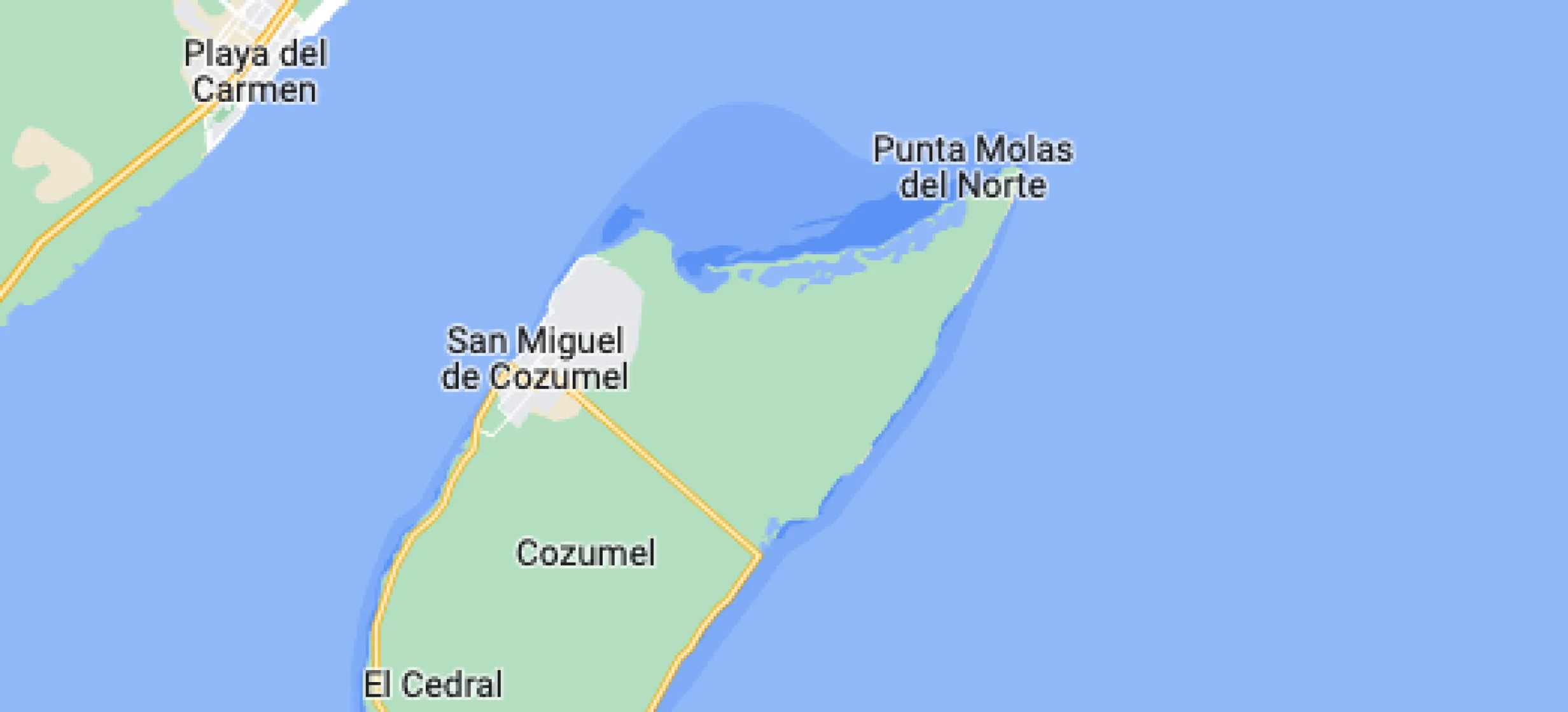 Screenshot of google maps of Hyatt Zilara Riviera Maya