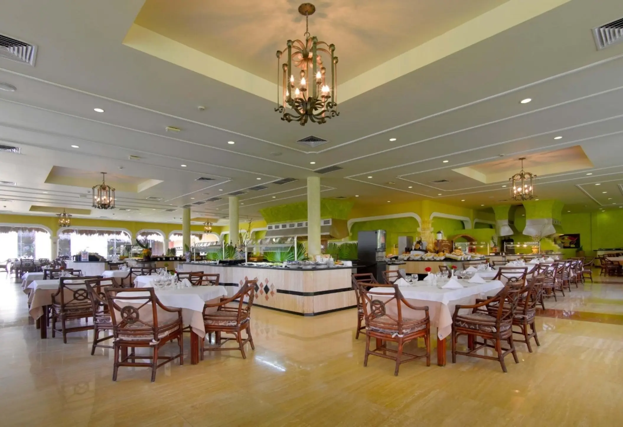 La Hacienda buffet restaurant dining room at Grand Palladium Colonial, Riviera Maya