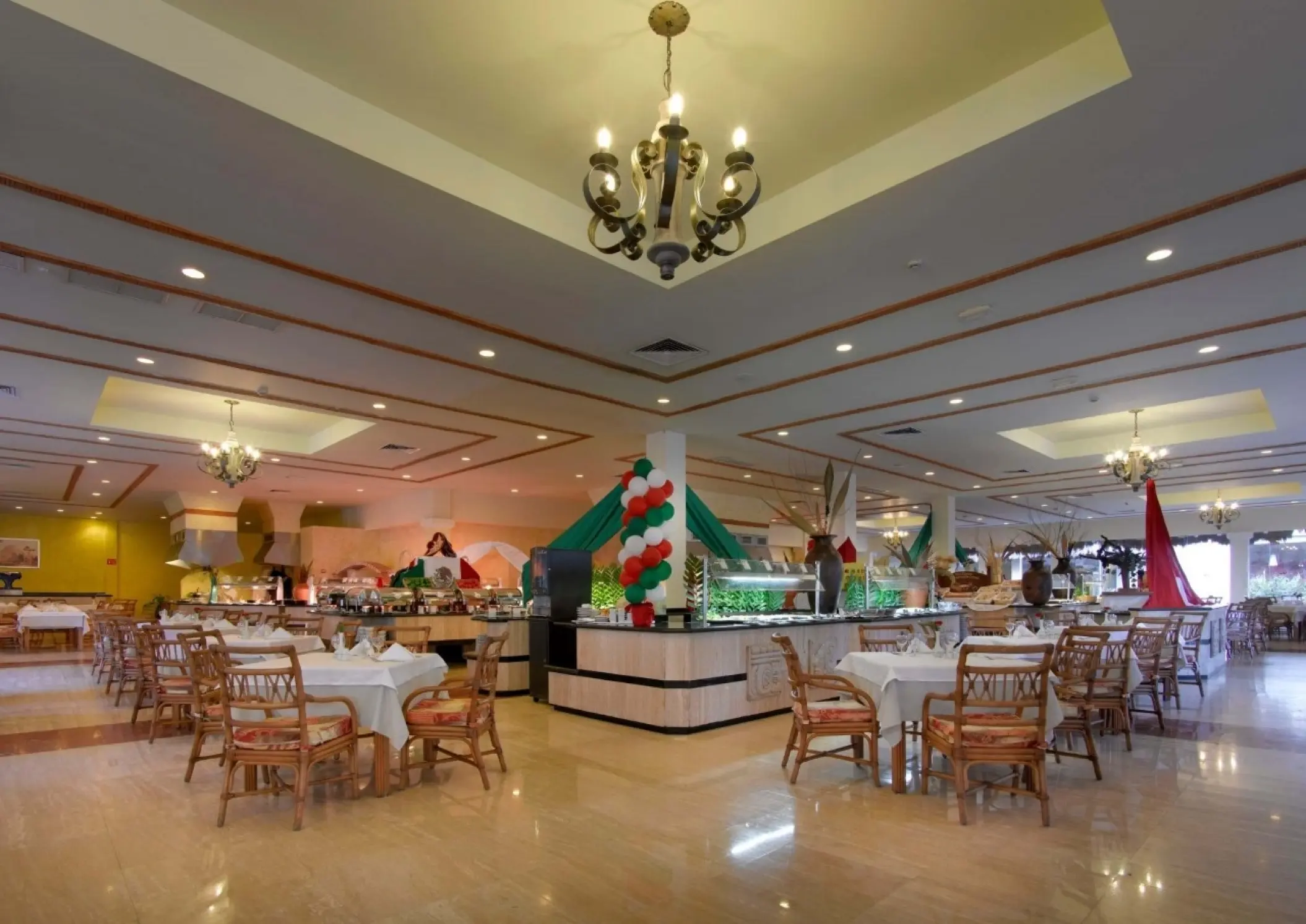 Indoor dining at Tikal restaurant, Grand Palladium Colonial, Riviera Maya