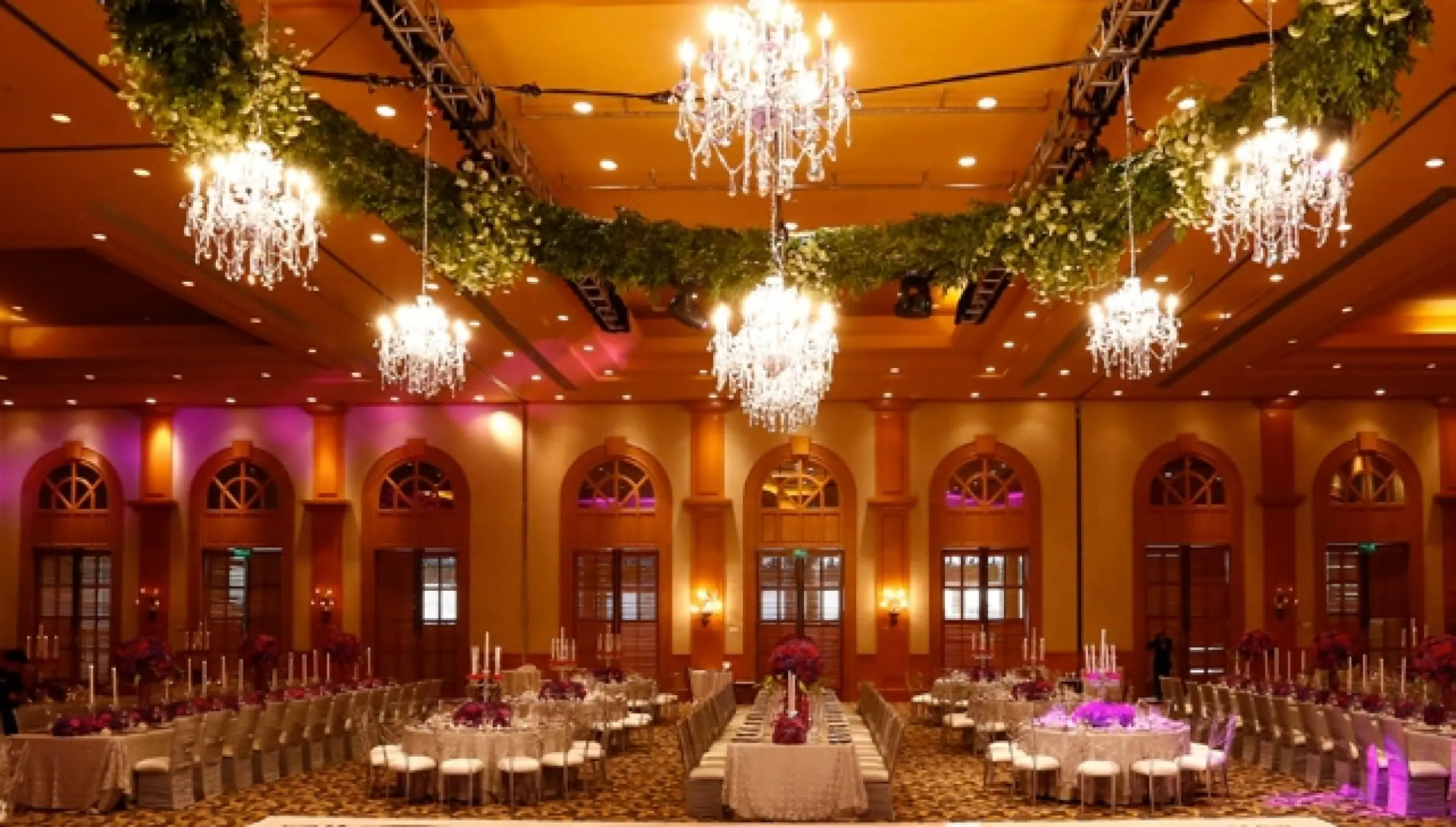 Dinner reception on the Grand master Ballroom at Grand Fiesta Americana Los Cabos