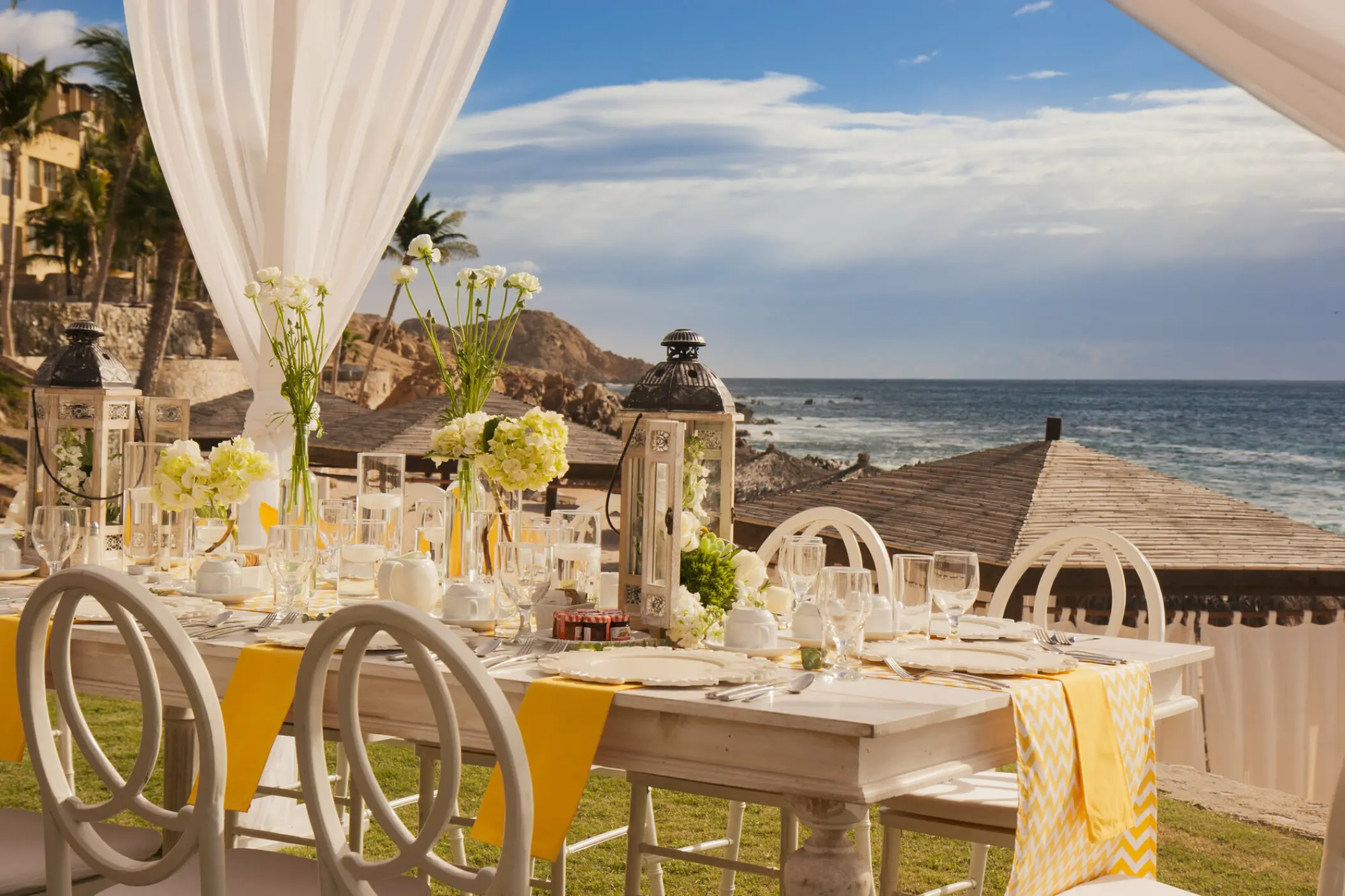 Outdoor wedding reception at Grand Fiesta Americana Los Cabos, Cabo San Lucas