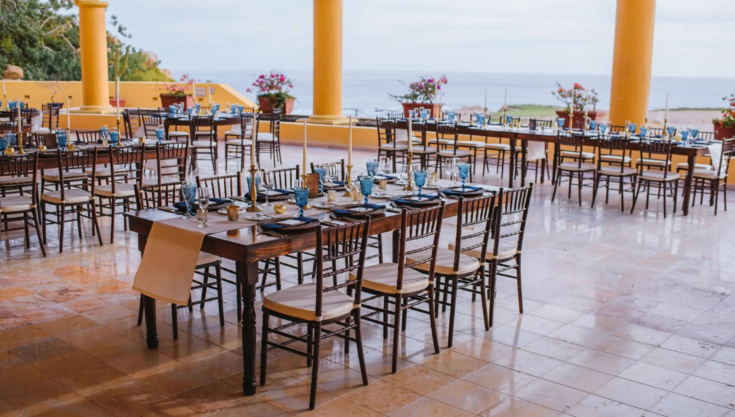 Dinner reception on the fairway terrace at Grand Fiesta Americana Los Cabos