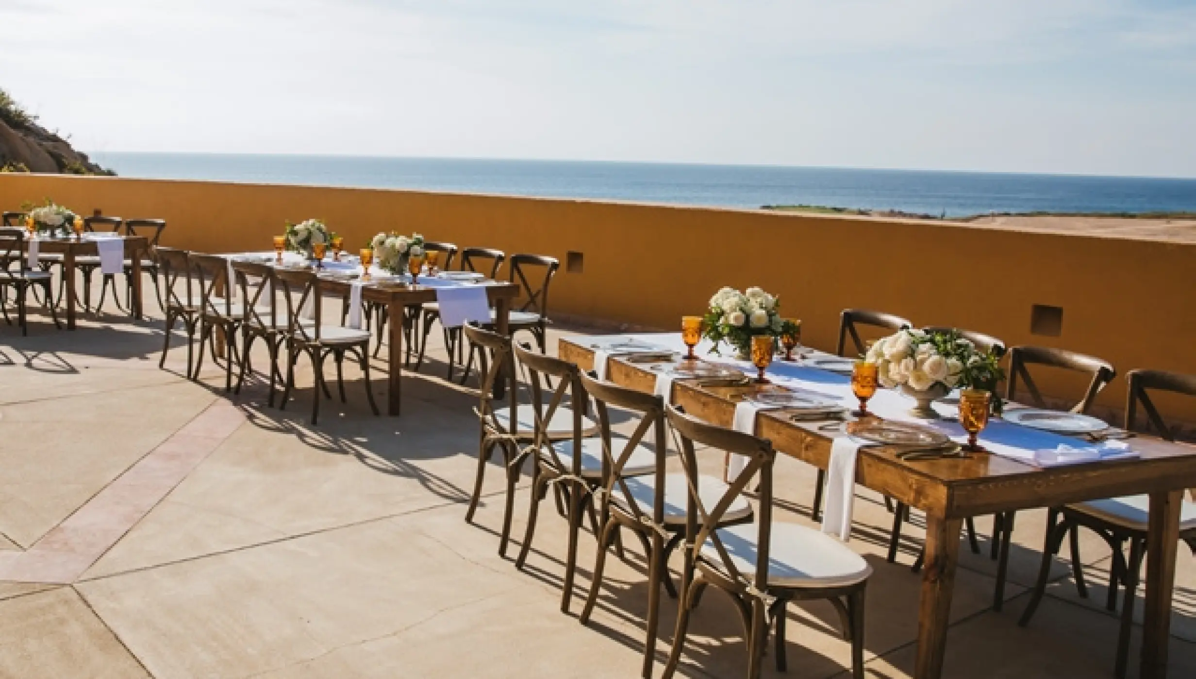 Dinner reception on the starts terrace at Grand Fiesta Americana Los Cabos