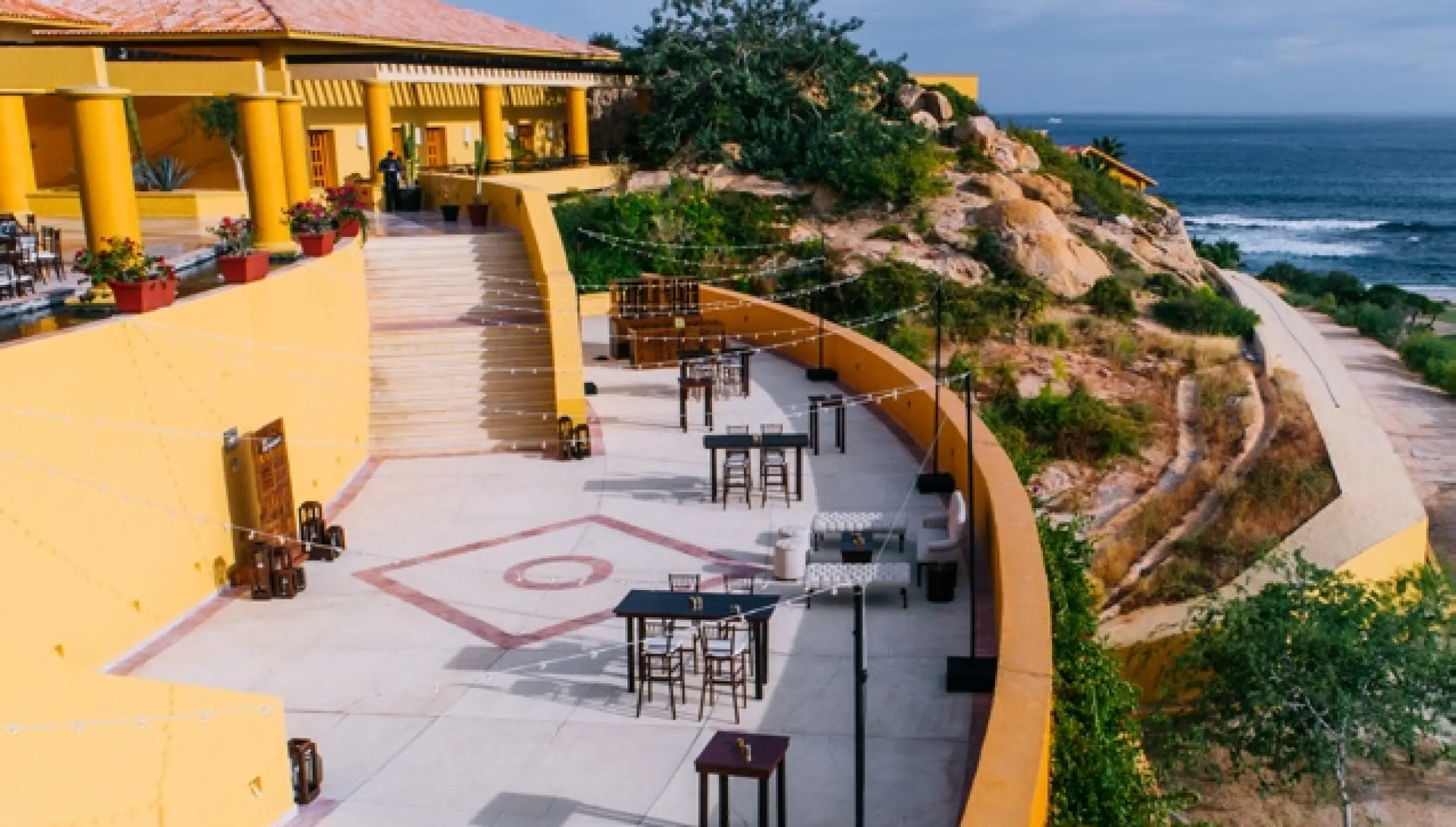 Dinner reception on the starts terrace at Grand Fiesta Americana Los Cabos