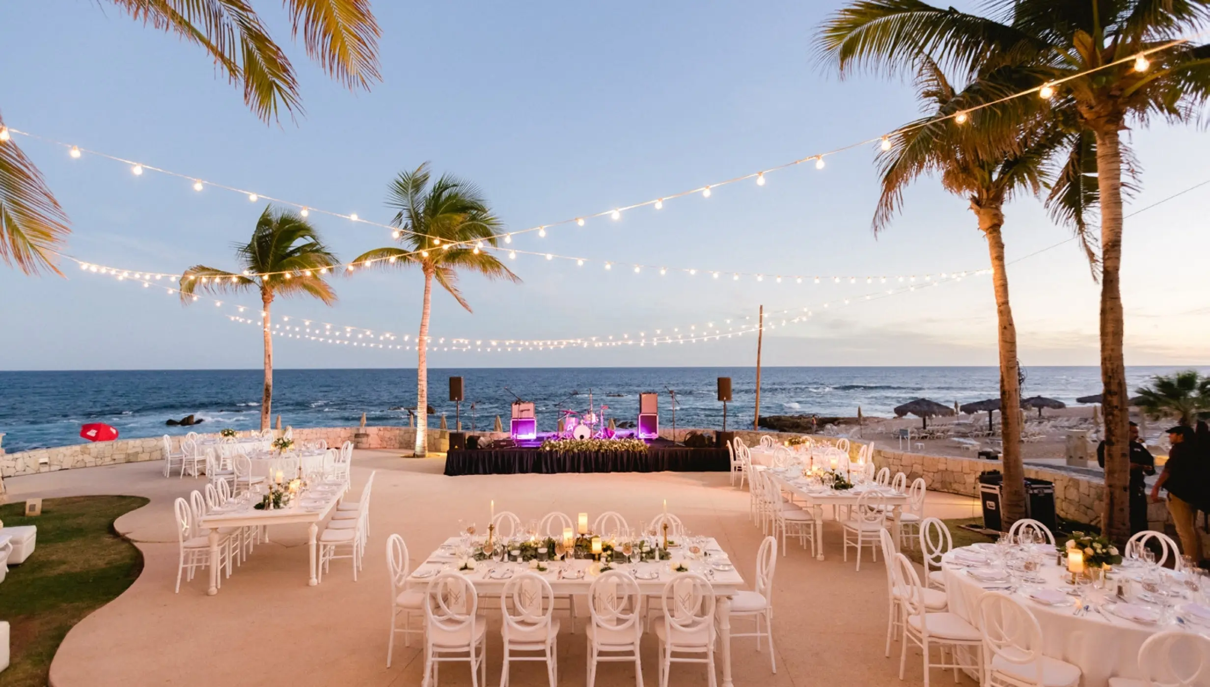 Dinner reception on the whales terrace at Grand Fiesta Americana Los Cabos