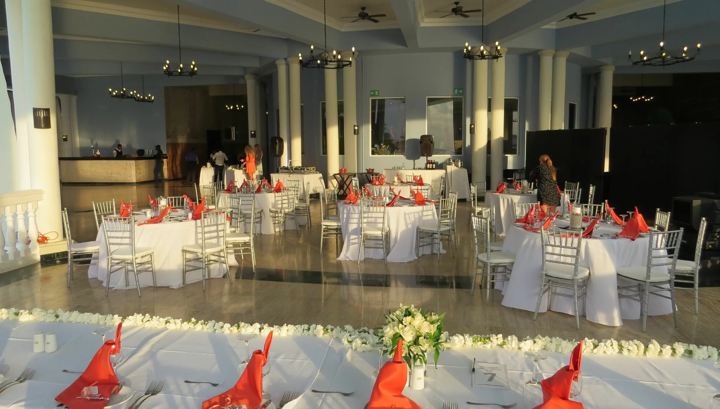 Reception in the infinity saloon bar at Grand Palladium Jamaica