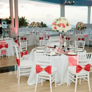 Wedding reception setup at Grand Palladium Lady Hamilton, Ocho Rios