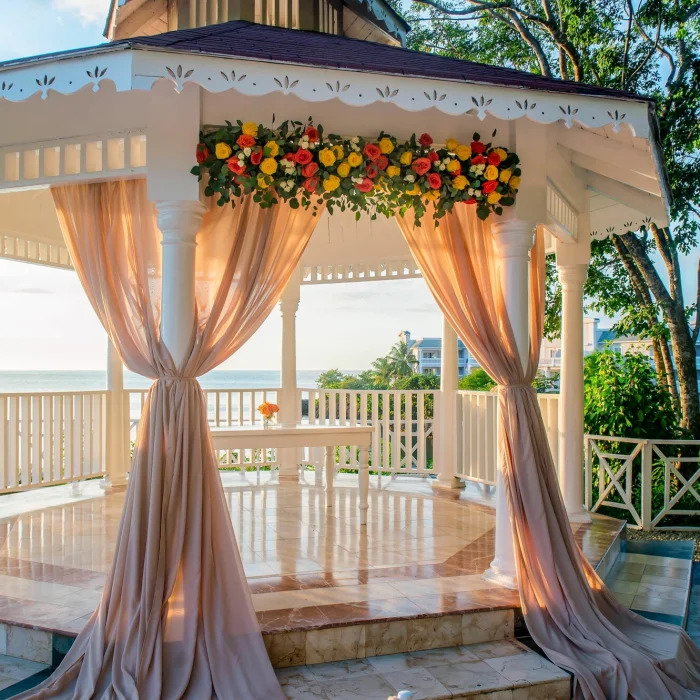 wedding ceremony in the gazebo at Grand Palladium Jamaica