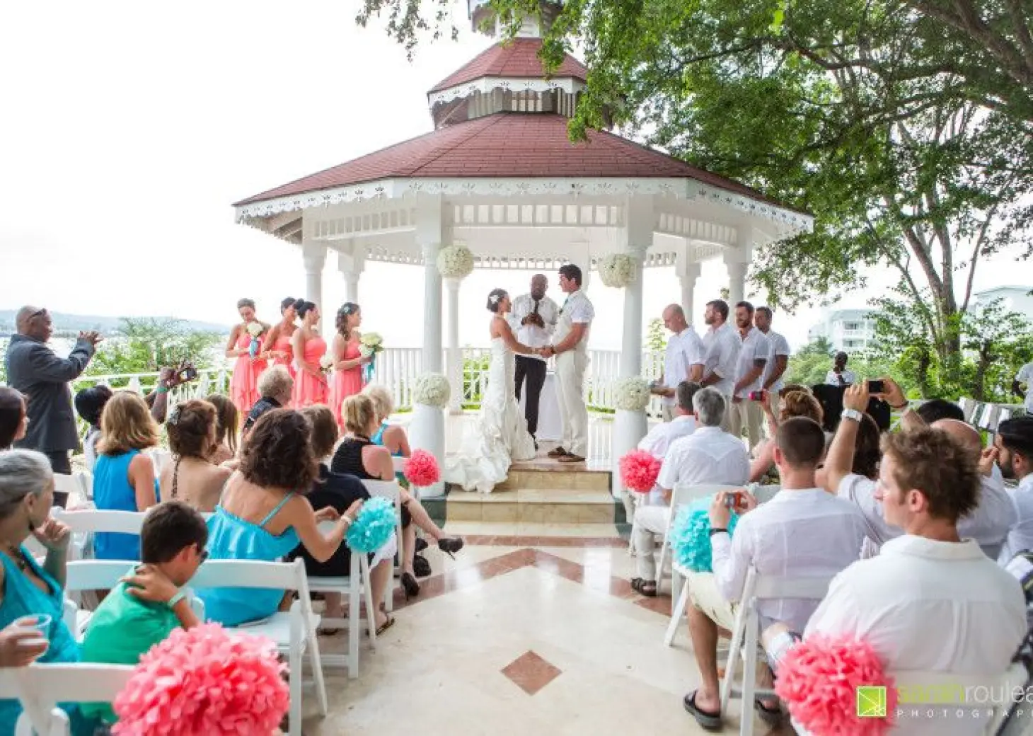 Wedding ceremony at the garden gazebo at Grand Palladium Jamaica, Ocho Rios
