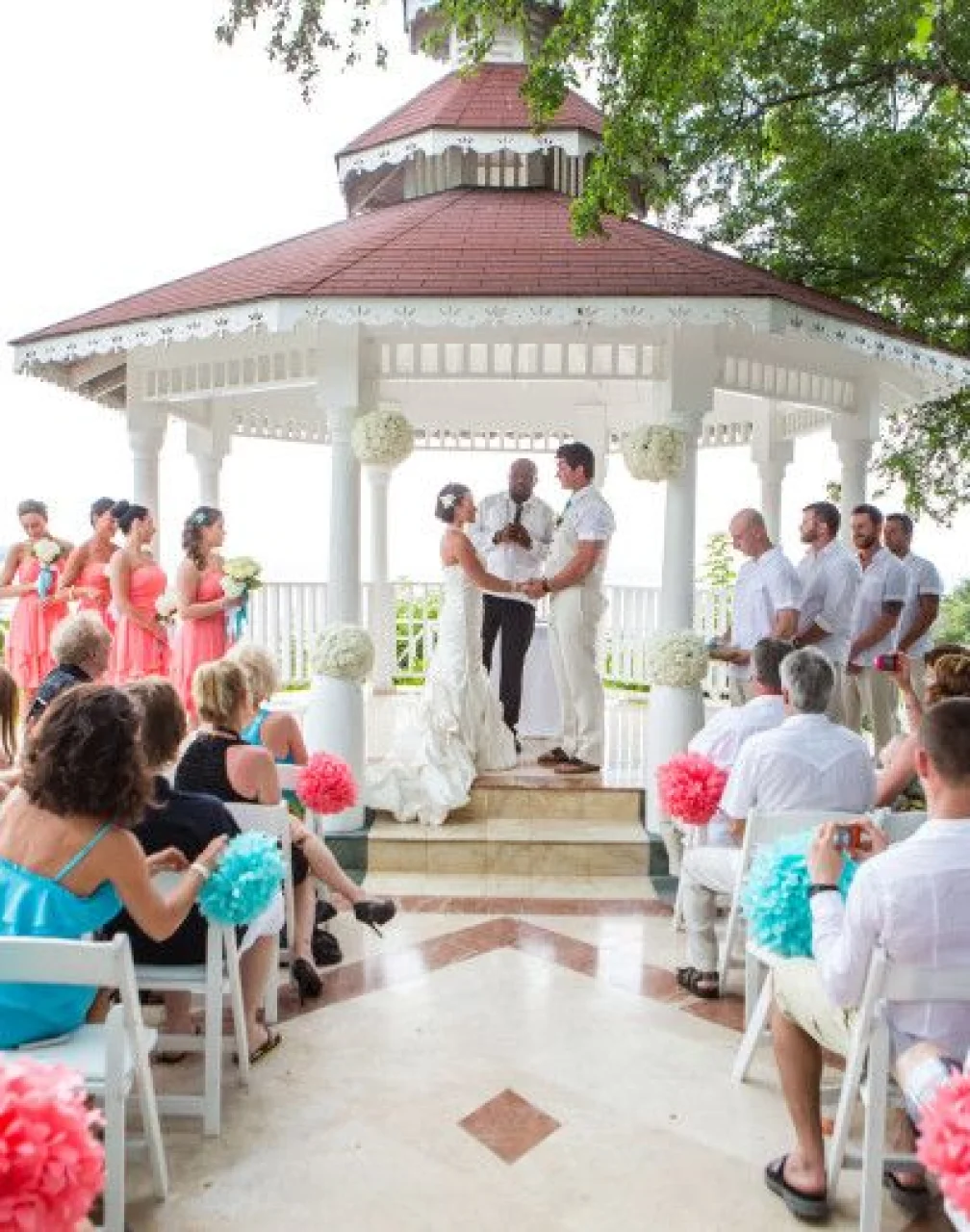 wedding ceremony in the gazebo at Grand Palladium Jamaica