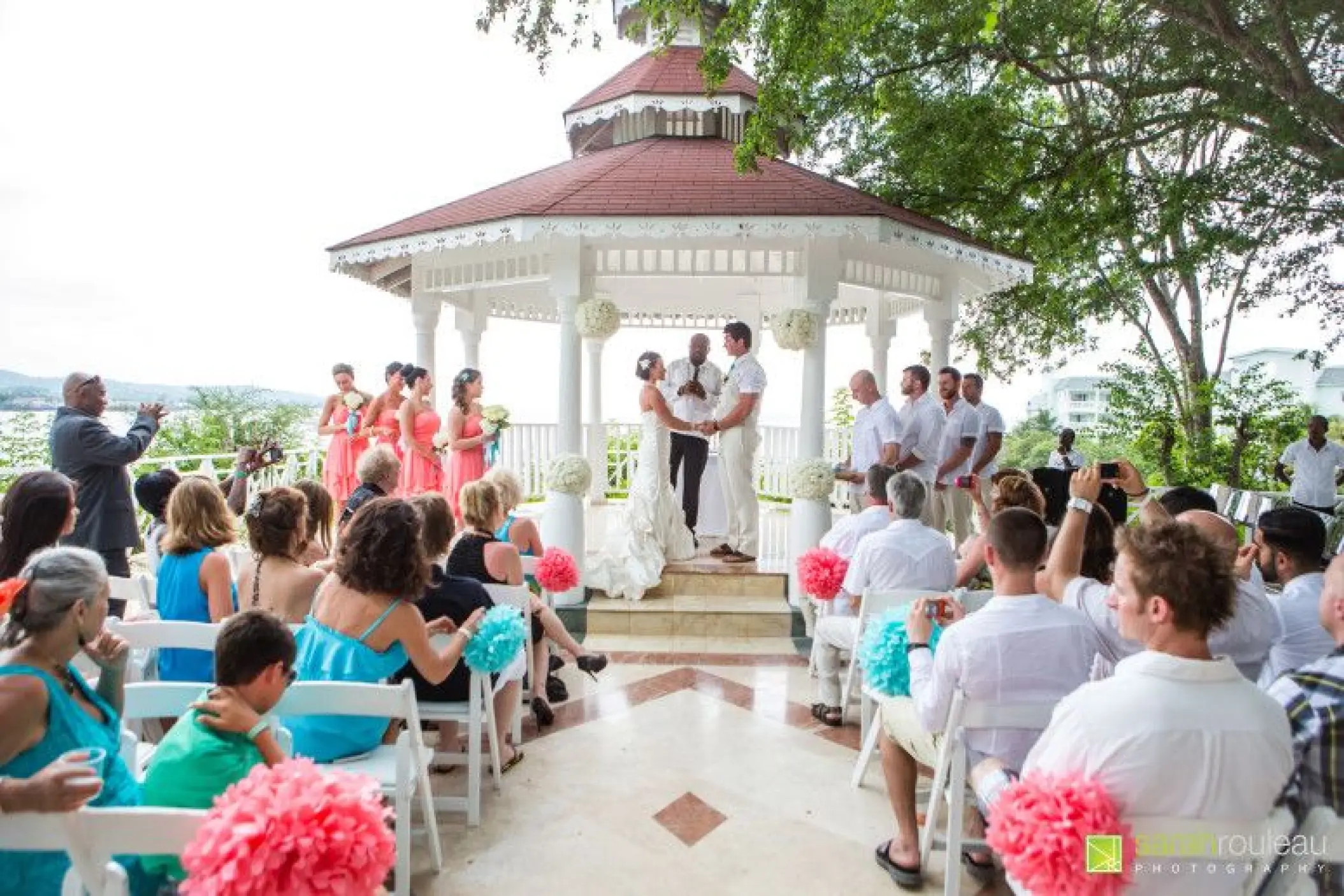 Wedding ceremony at the garden gazebo at Grand Palladium Jamaica, Ocho Rios