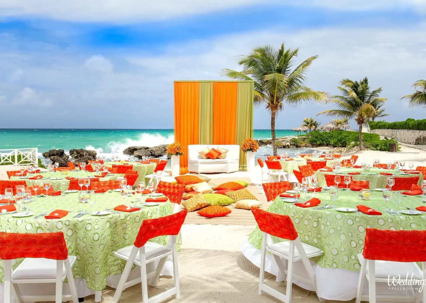 Reception on the beach at grand palladium lady hamilton