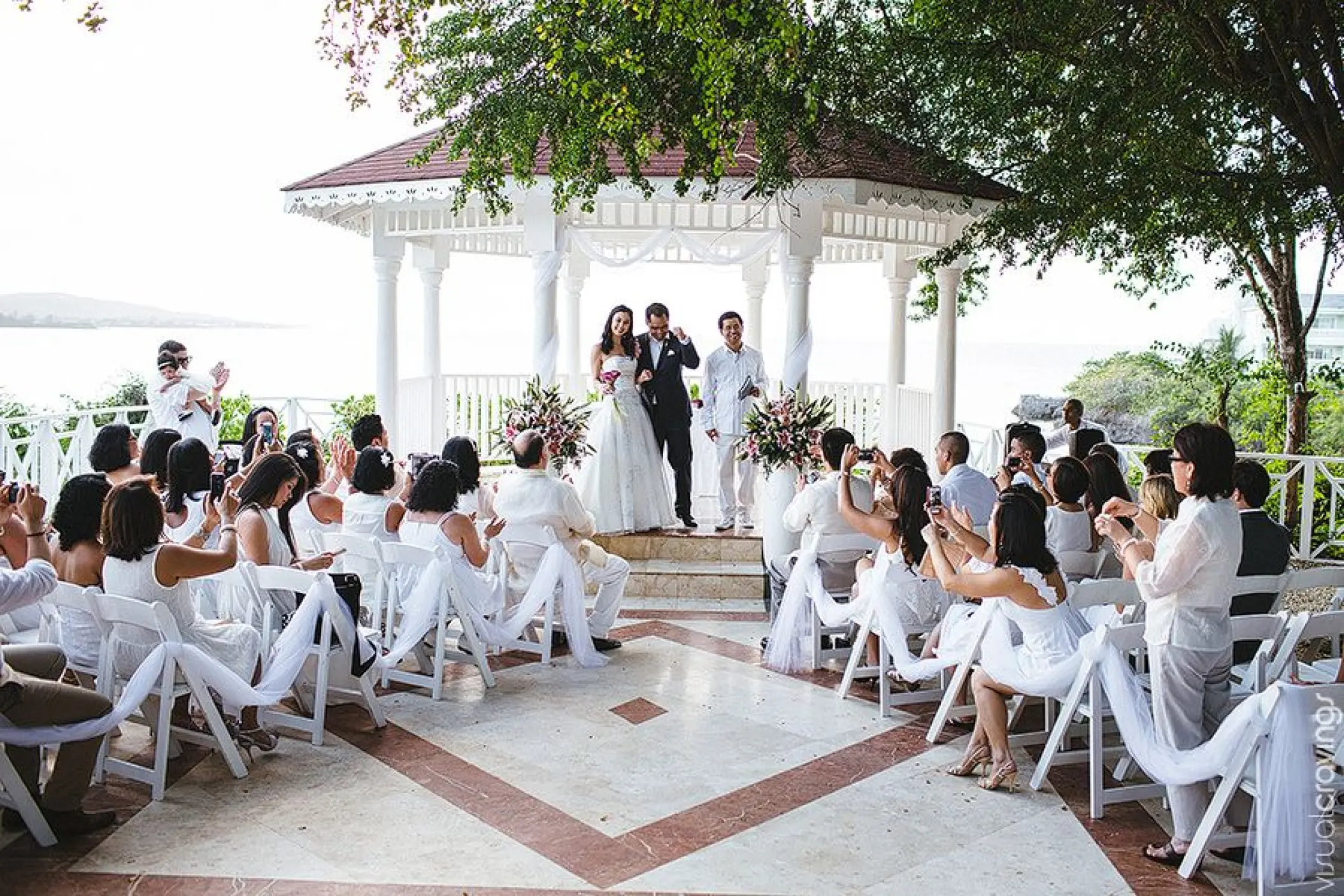 Angie & Aaron's wedding ceremony at Grand Palladium Jamaica, Ocho Rios