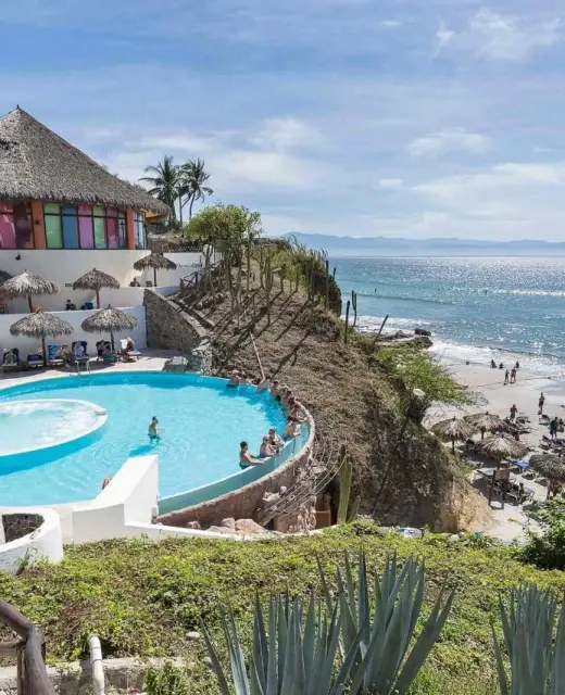 Main pool adn Beach at Grand Palladium Vallarta Resort and Spa
