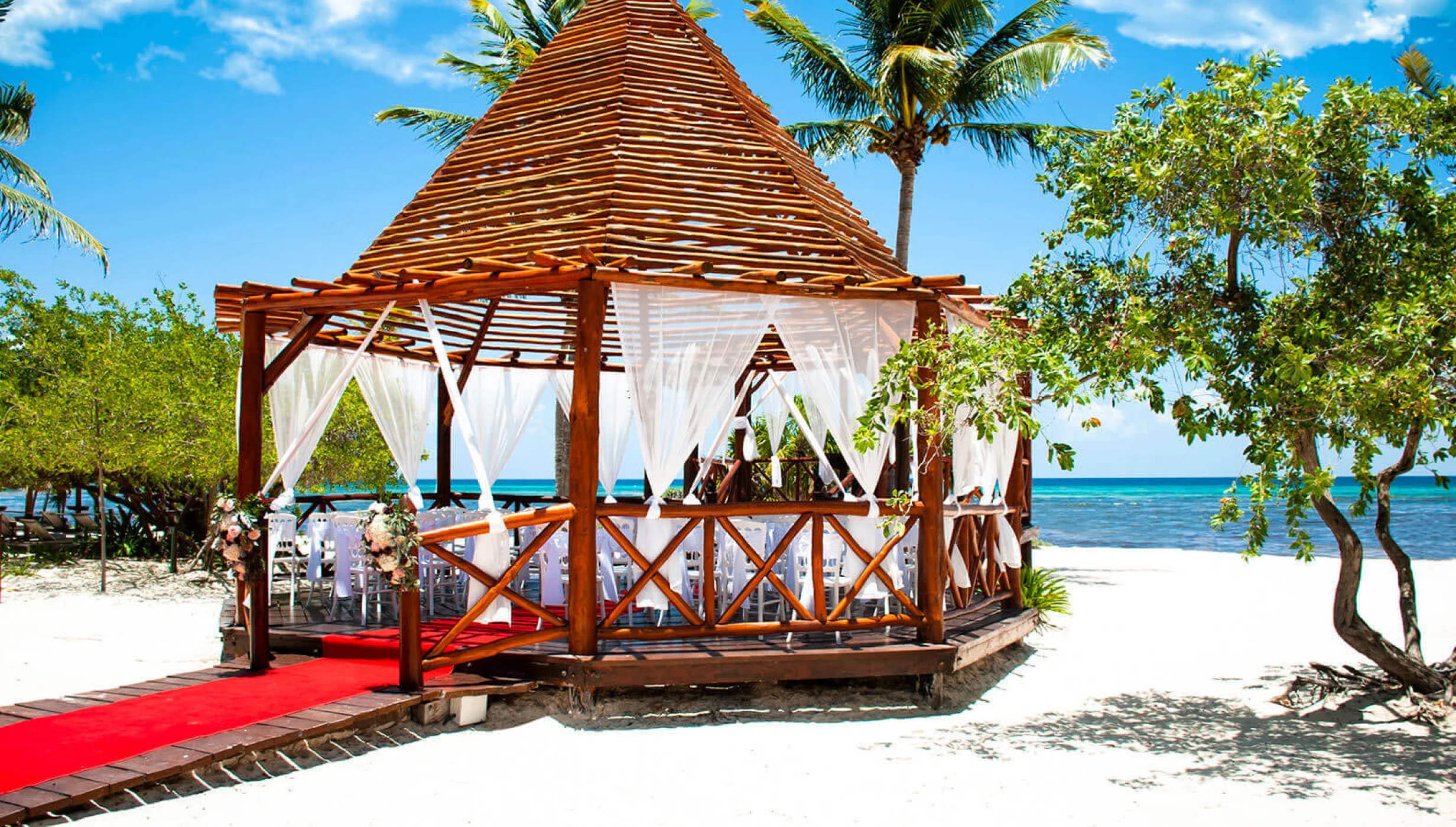 Grand Riviera Princess wedding gazebo venue on beach