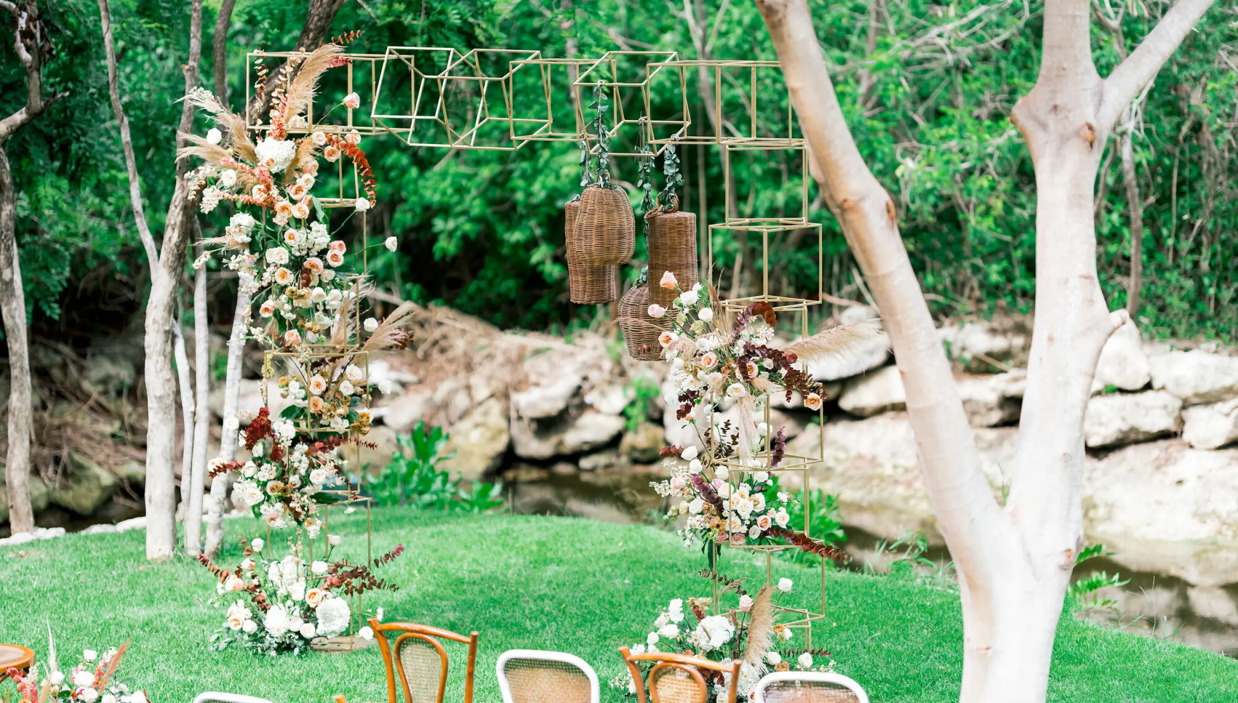 Ceremony in Chaka Garden venue at Grand Velas