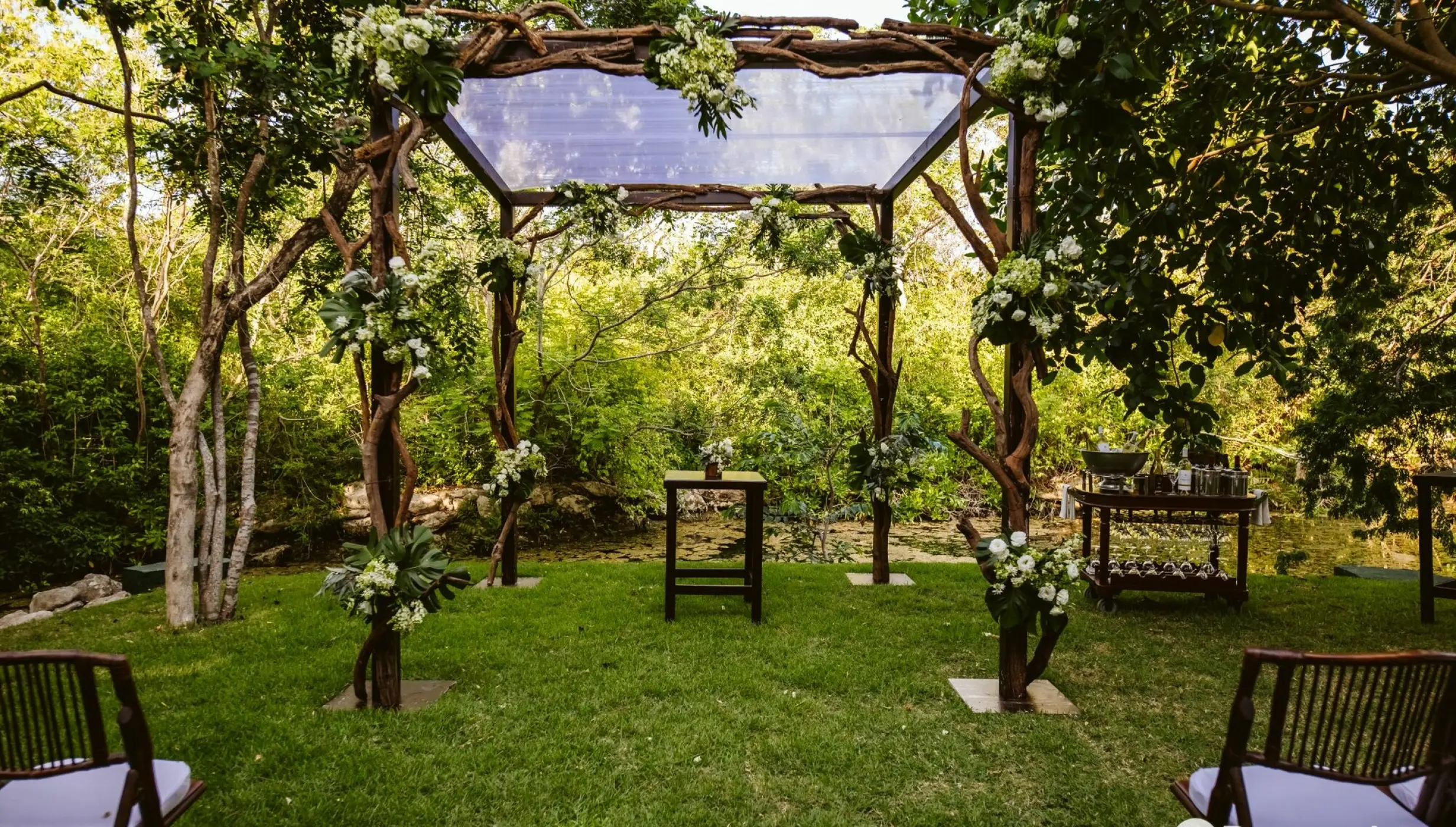 Ceremony in Chaka Garden venue at Grand Velas