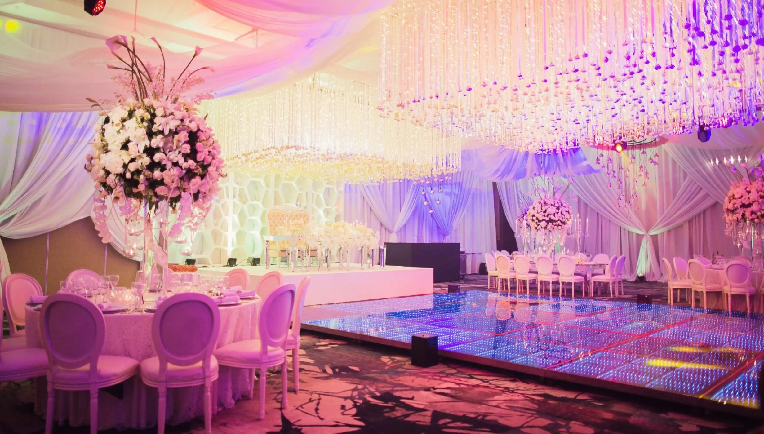Dinner reception in Convention Center at Grand Velas
