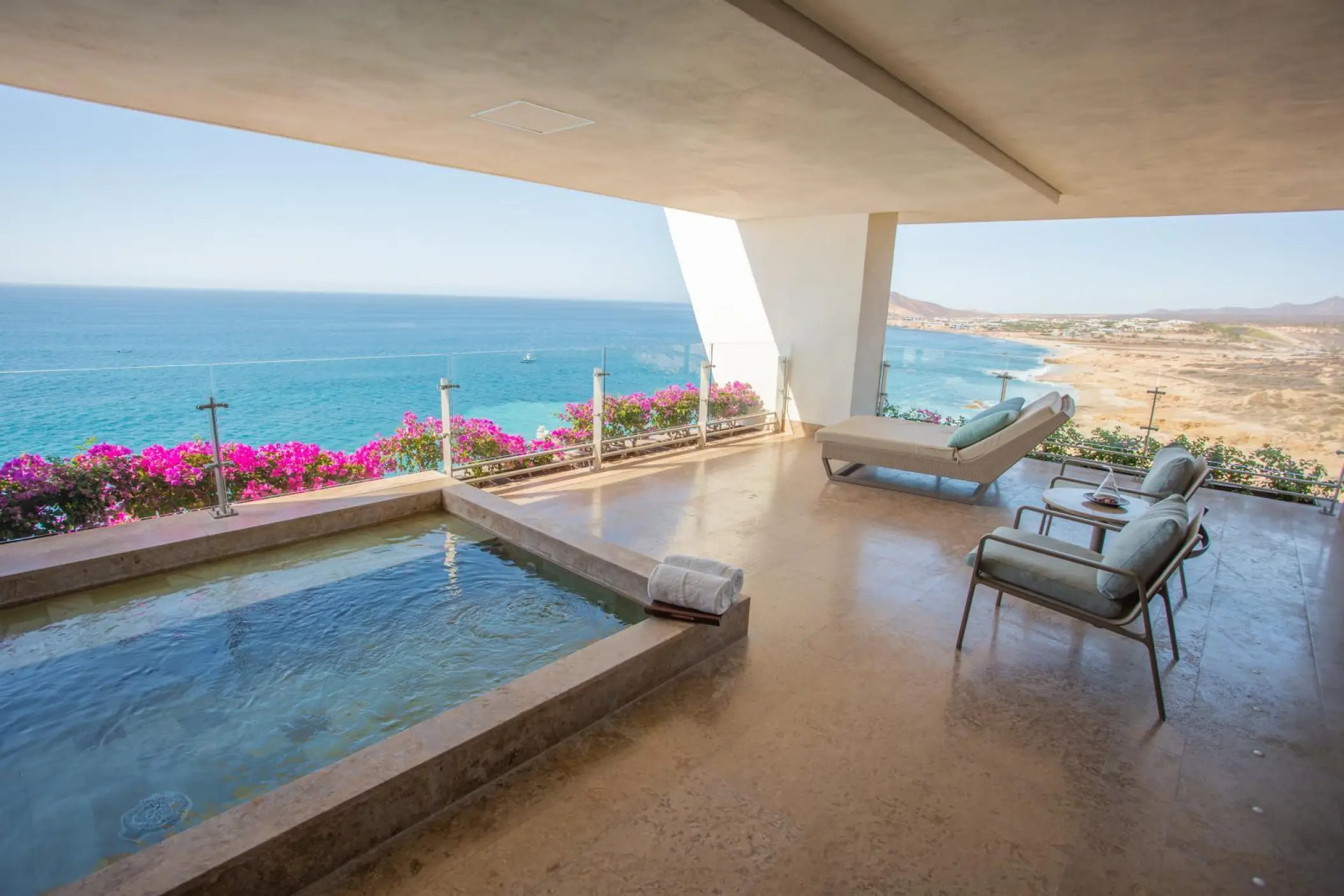 Private terrace with plunge pool and ocean views at Grand Velas Los Cabos, Cabo San Lucas