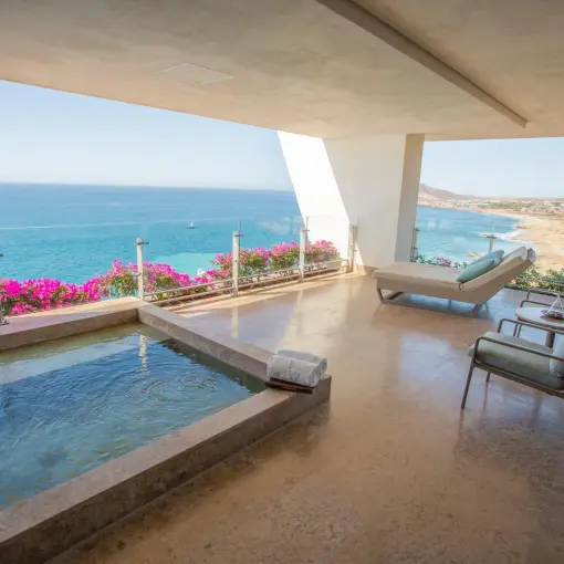 Private terrace with plunge pool and ocean views at Grand Velas Los Cabos, Cabo San Lucas