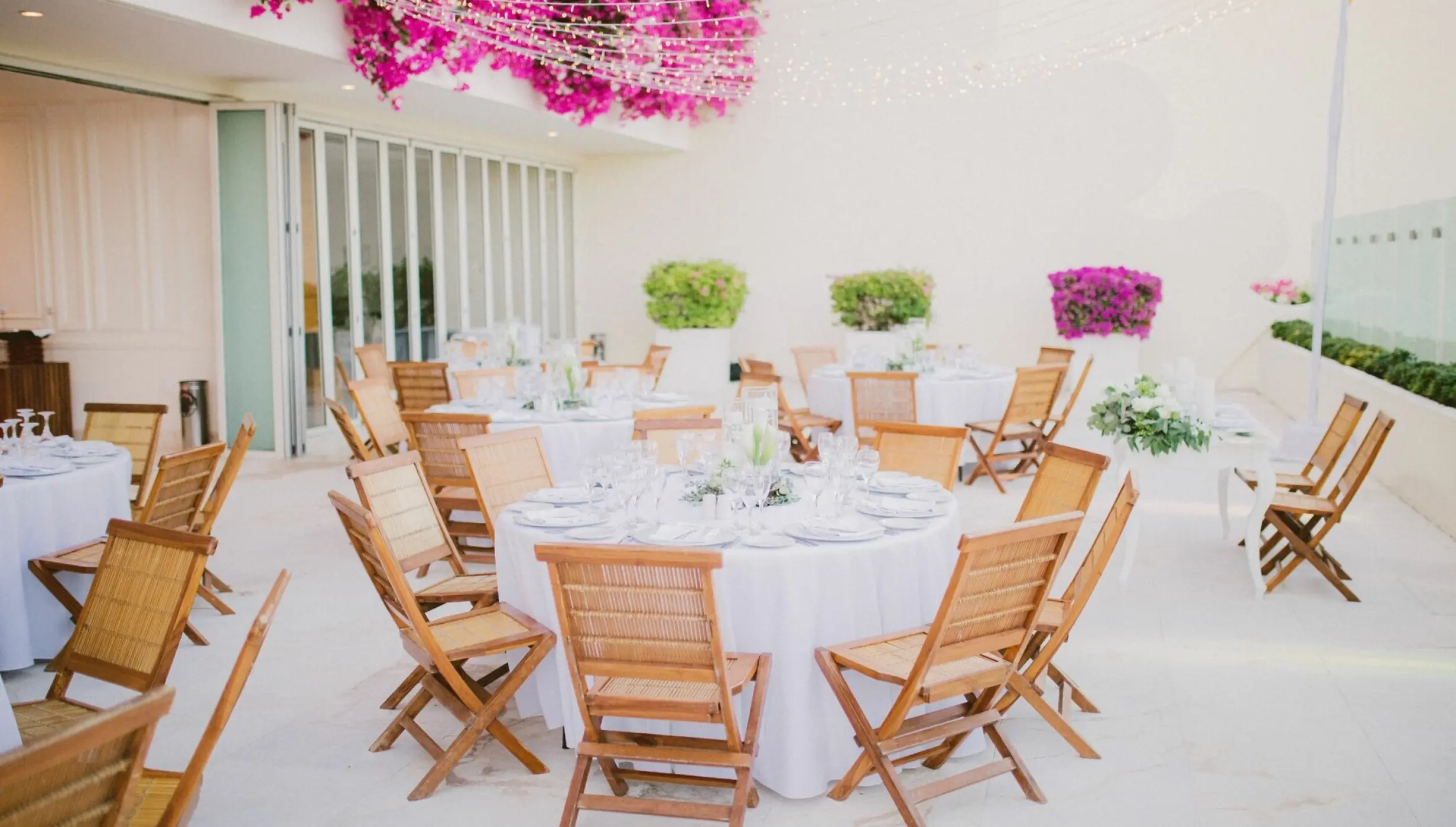 Dinner reception in Ocean Terrace venue at Grand Velas