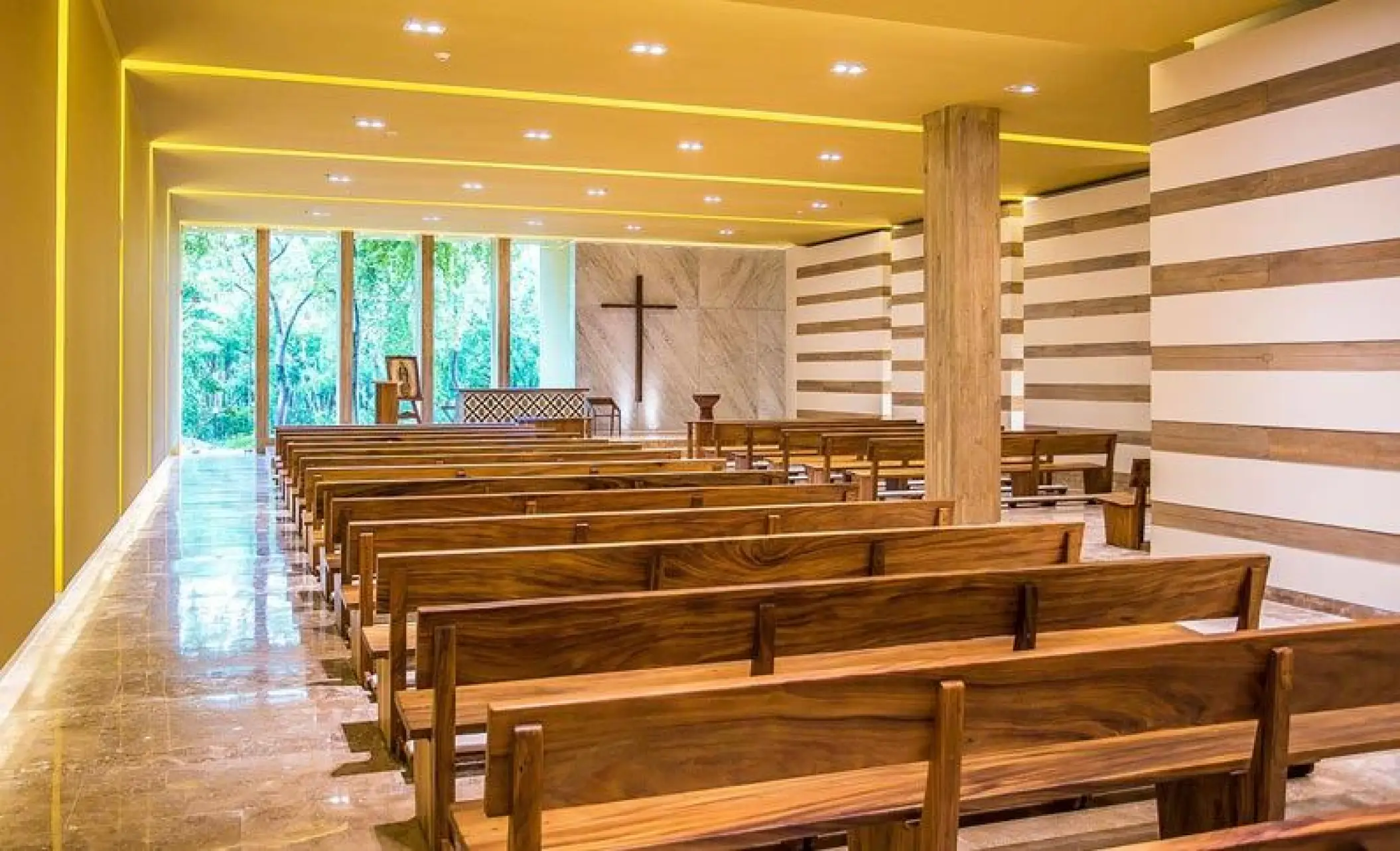 Modern chapel wedding ceremony venue at Grand Velas Riviera Maya, Riviera Maya