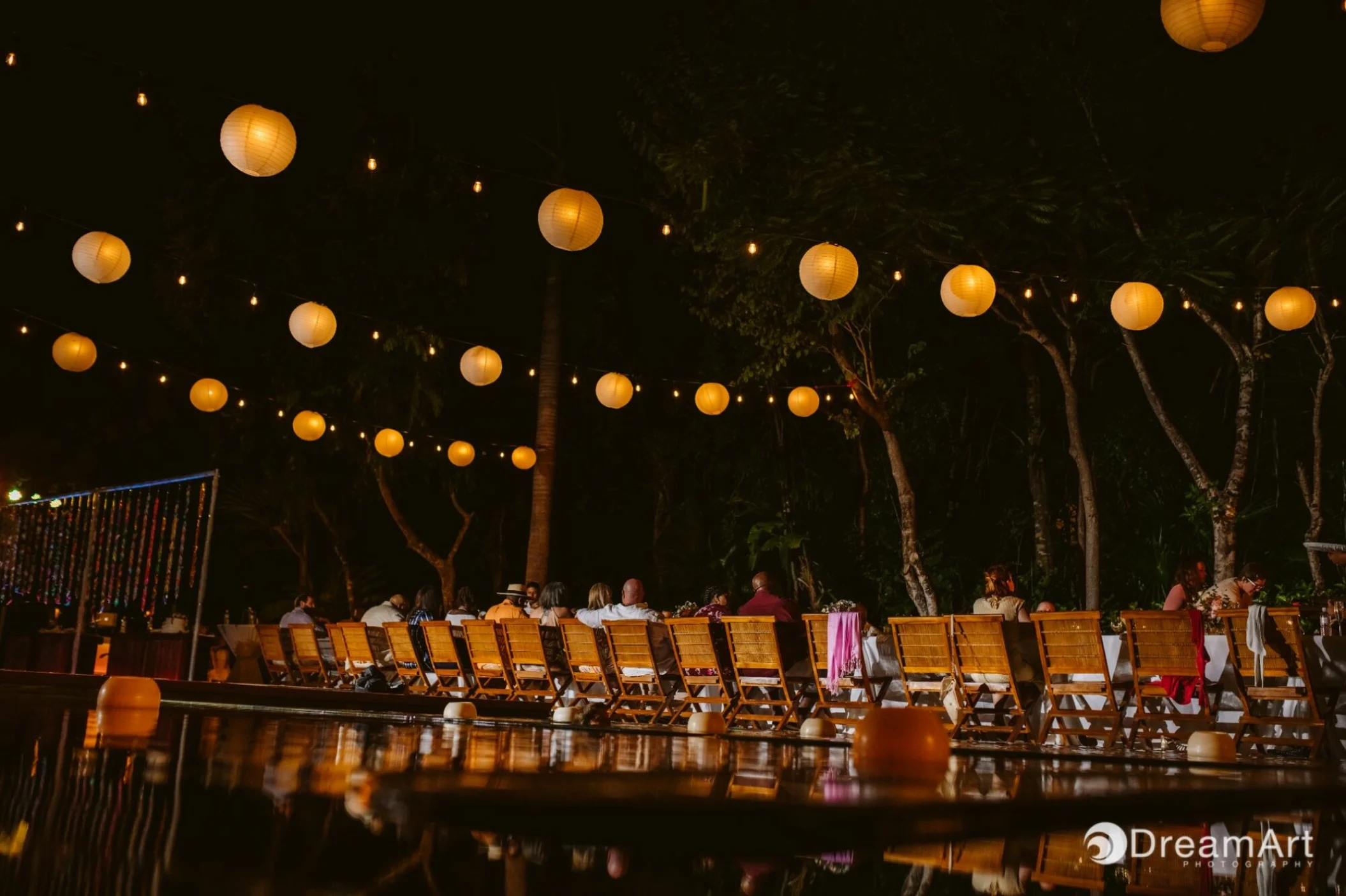 dinner reception in Zen Pool Terrace Venue at Grand Velas