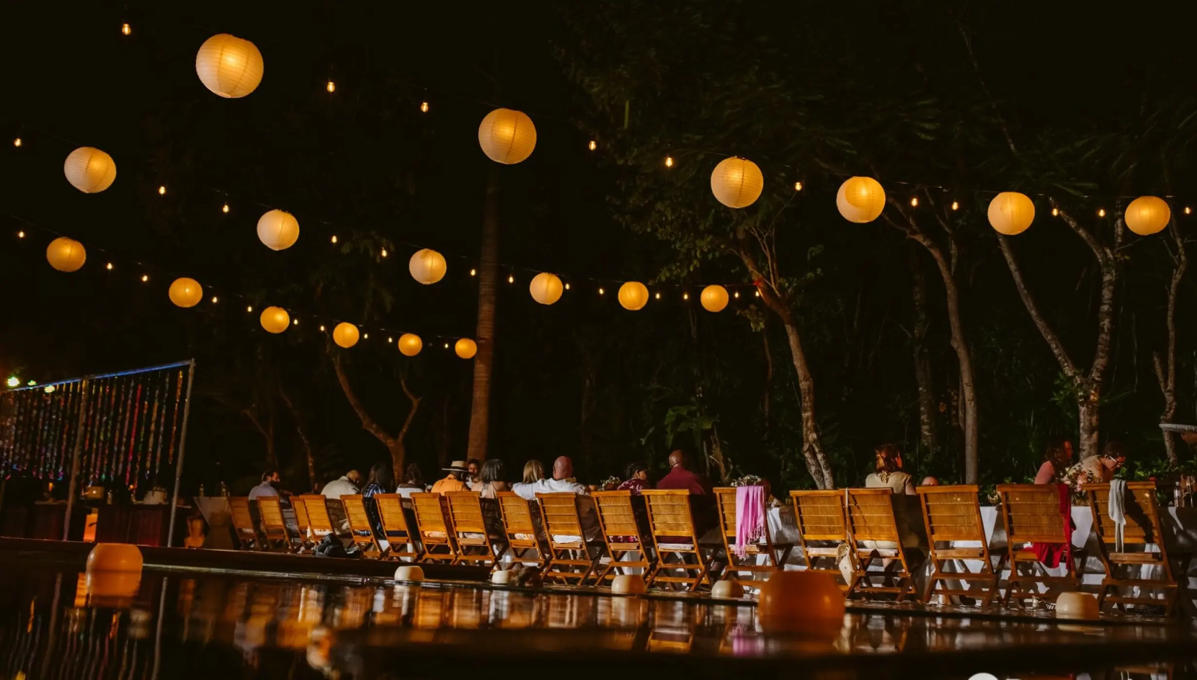 dinner reception in Zen Pool Terrace Venue at Grand Velas