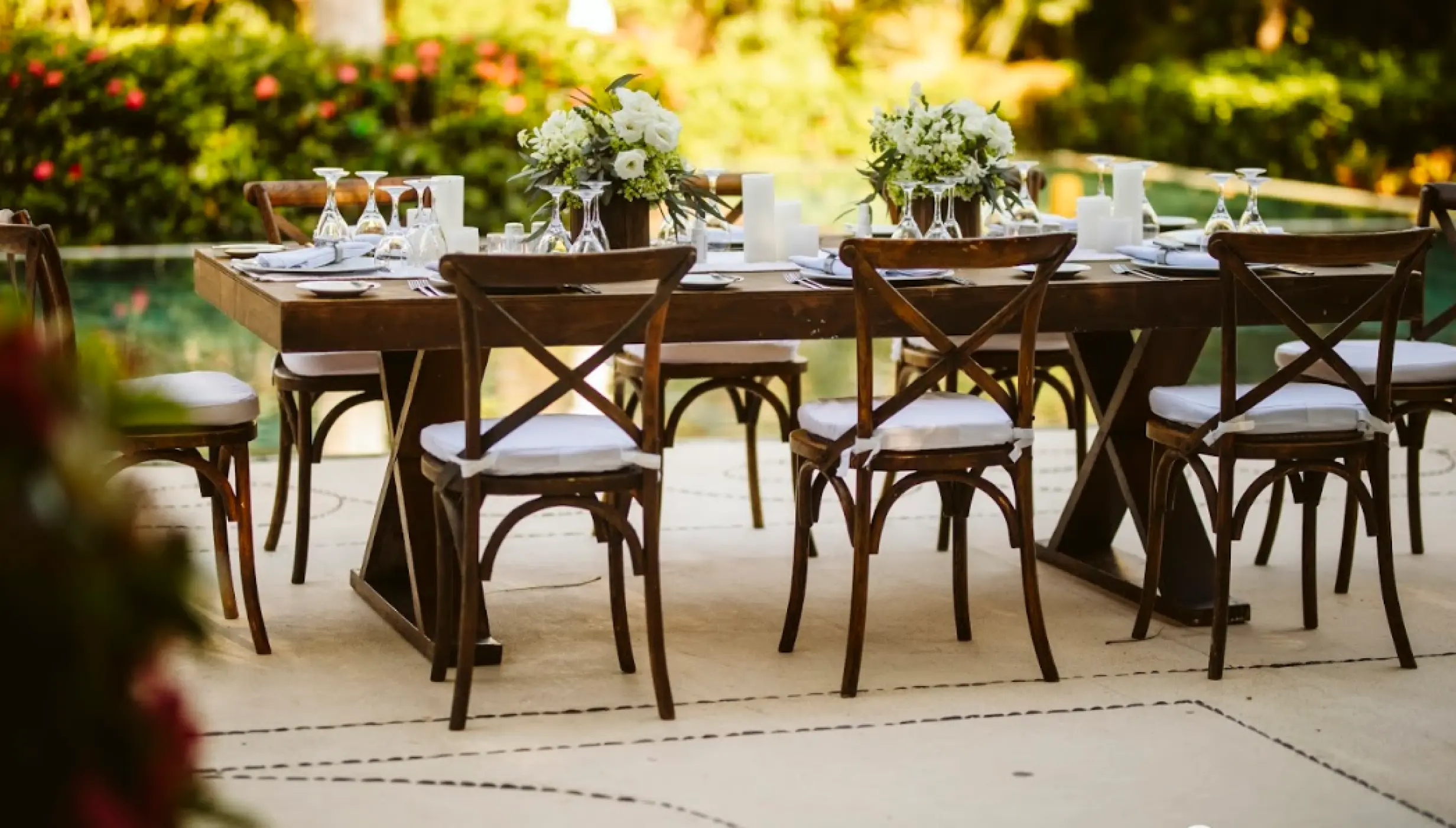 dinner reception in Zen Pool Terrace Venue at Grand Velas