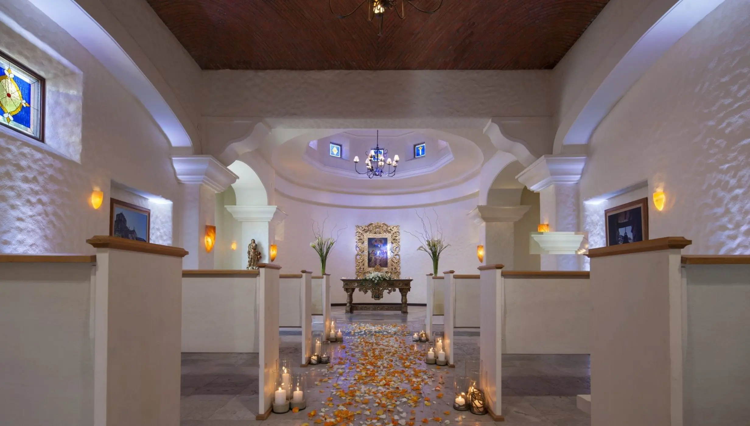 ceremony decor on the chapel at Hacienda Del Mar Los Cabos Resort, Villas & Golf