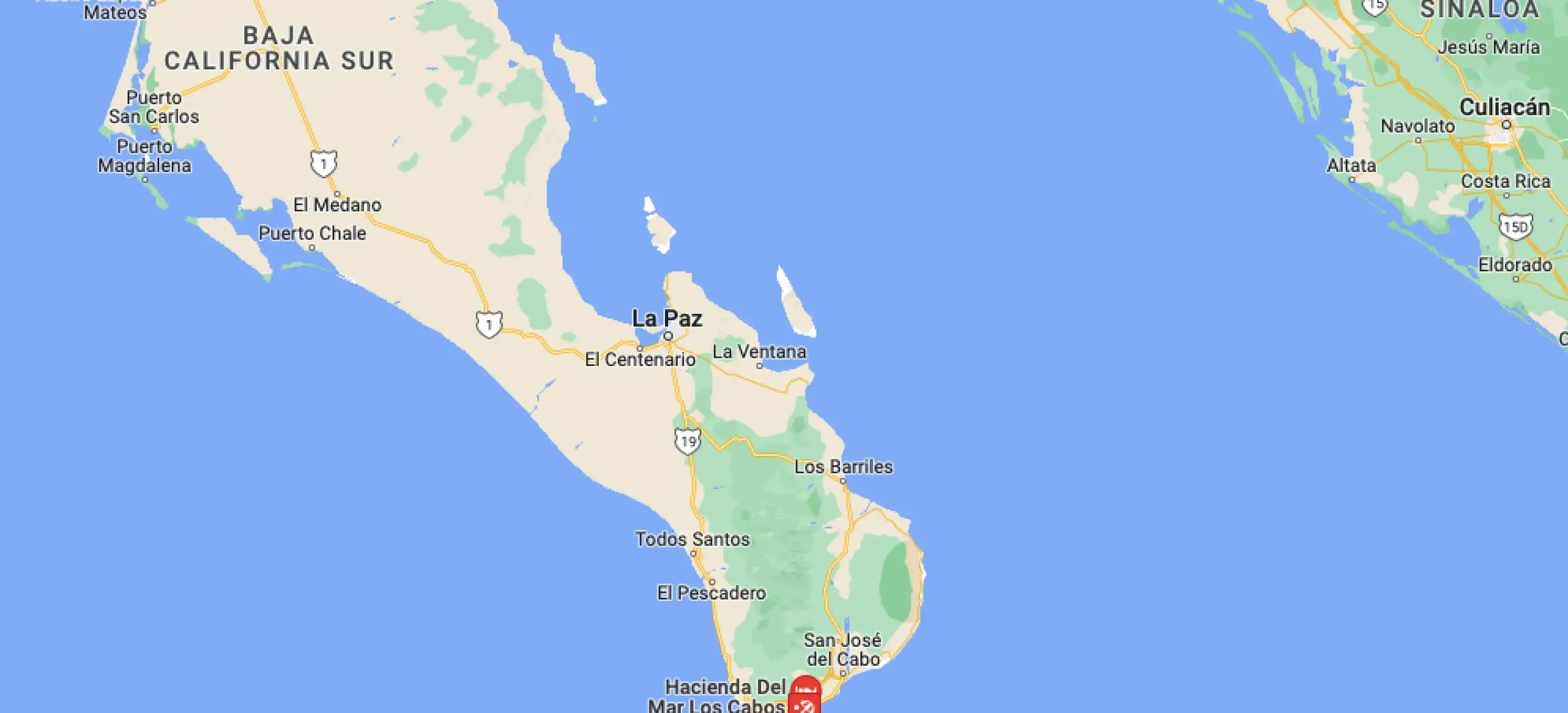 Google maps of  Hacienda del Mar Los Cabos