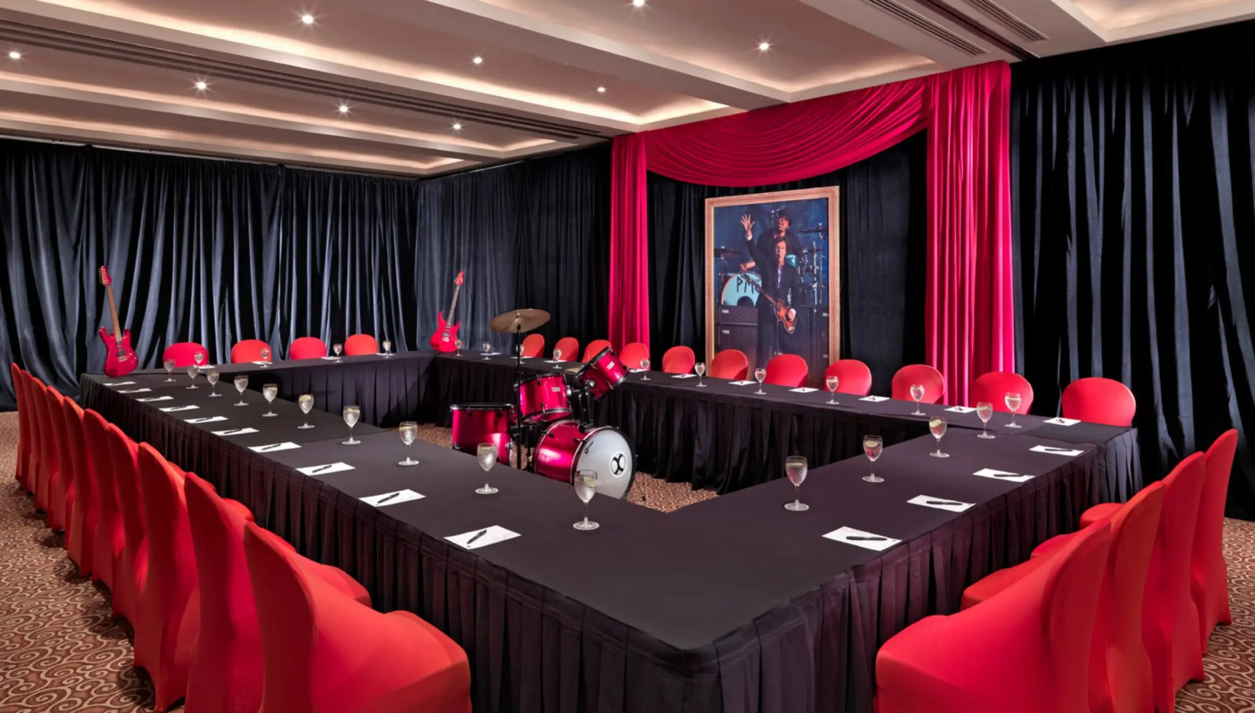 Red room at Hard Rock Cancun